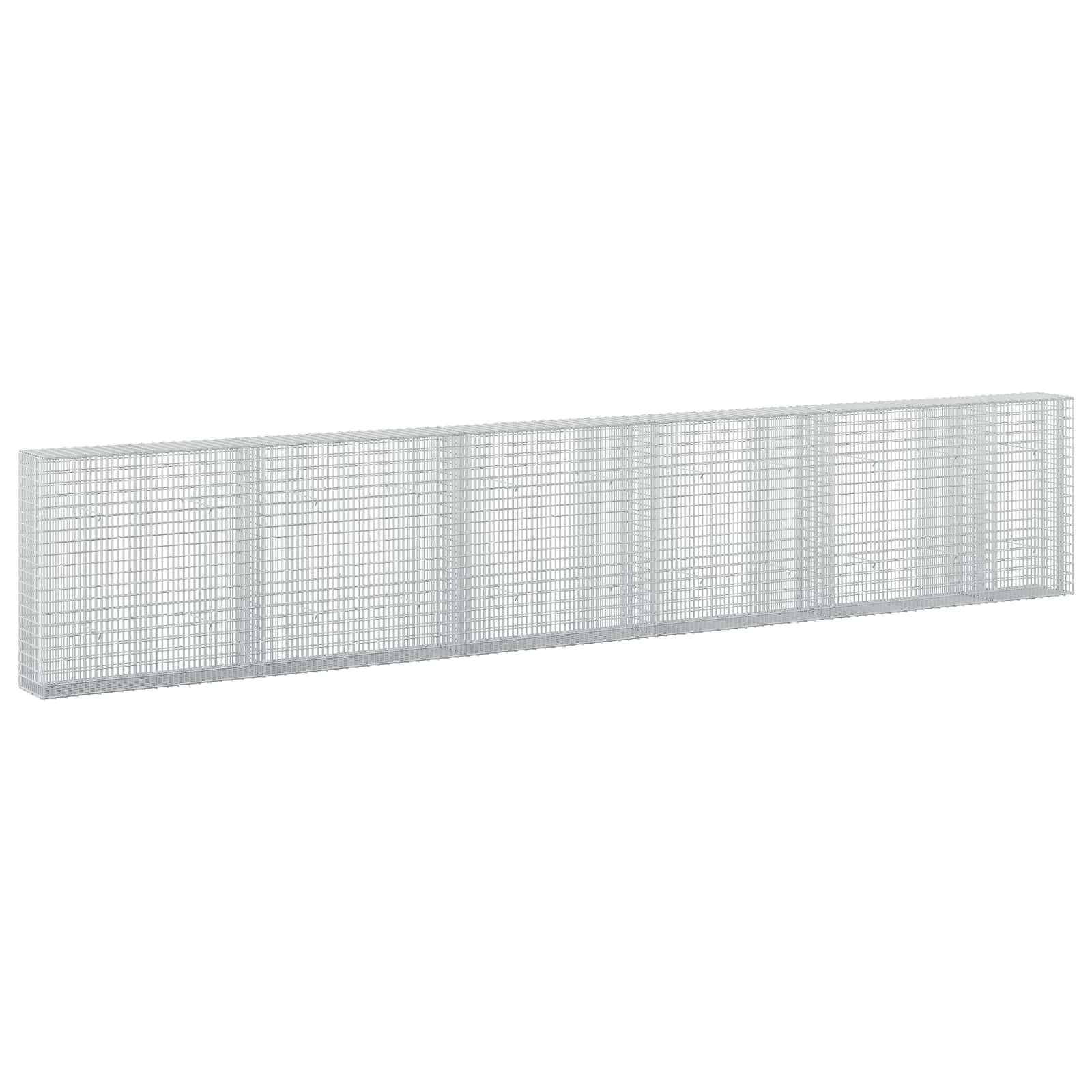 Gabione Mit 5 Mm Draht Und 5x2,5 Cm Maschen 550x30x100 Cm Vidaxl