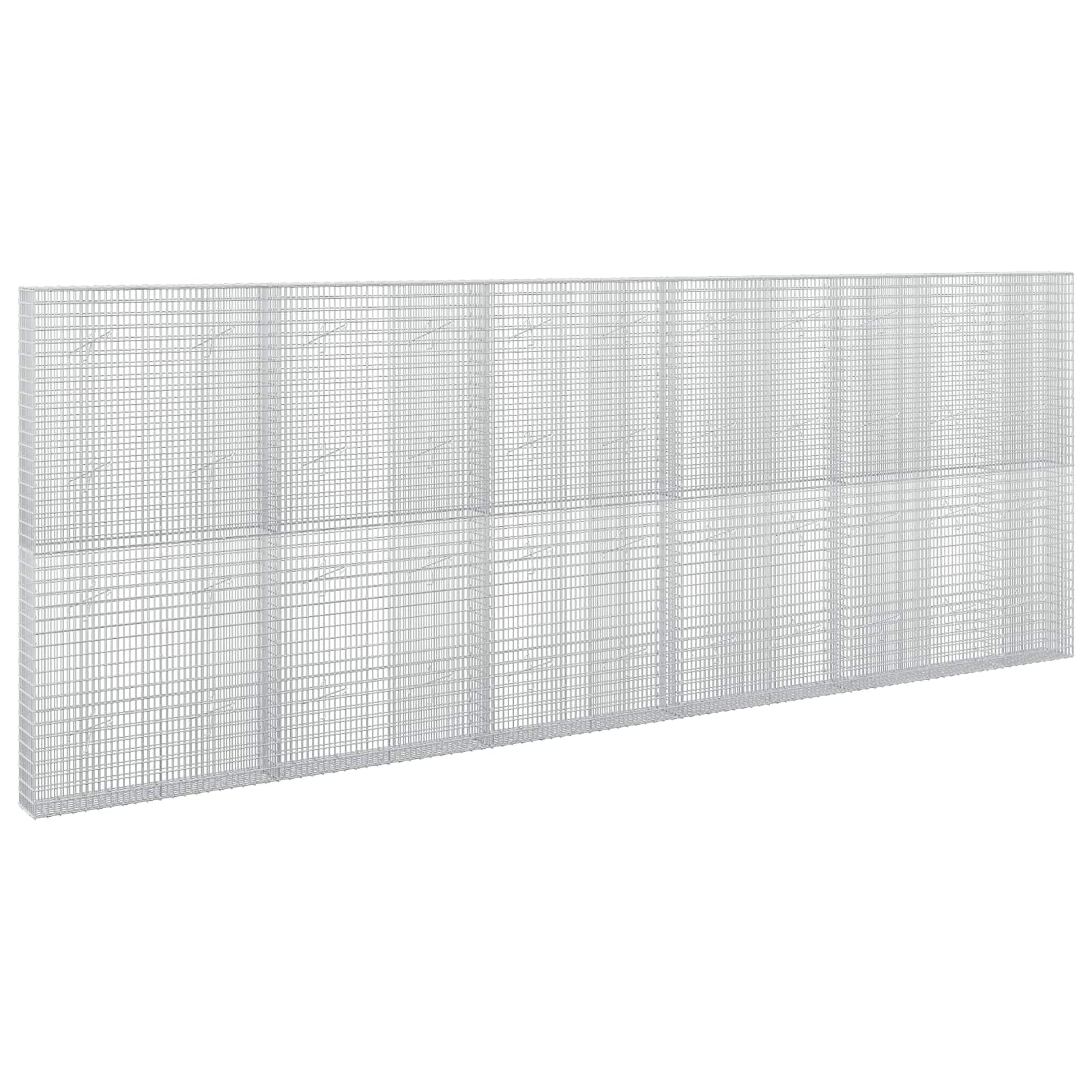Gabione Mit 5 Mm Draht Und 5x2,5 Cm Maschen 550x20x200 Cm Vidaxl