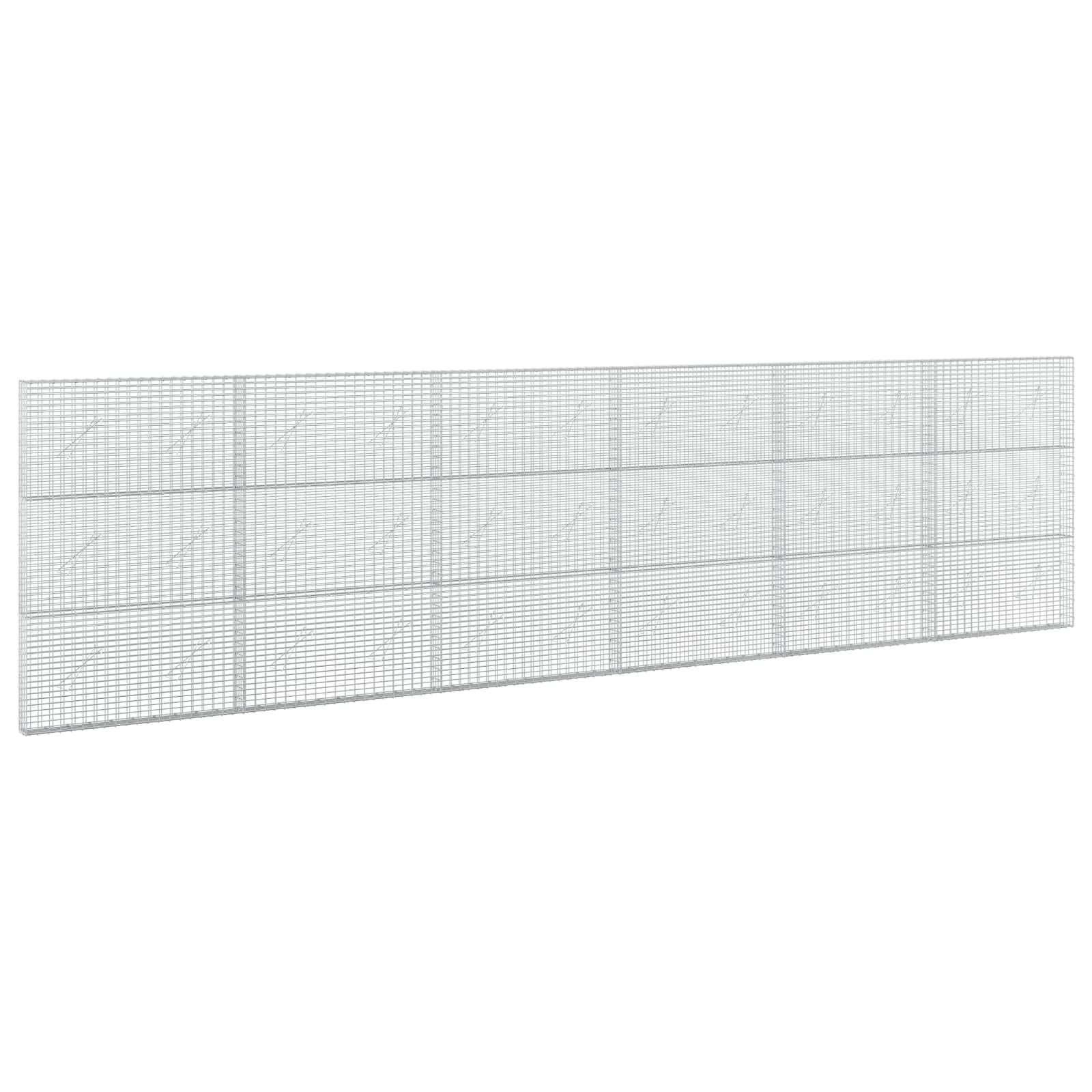 Gabione Mit 5 Mm Draht Und 5x2,5 Cm Maschen 600x10x150 Cm Vidaxl