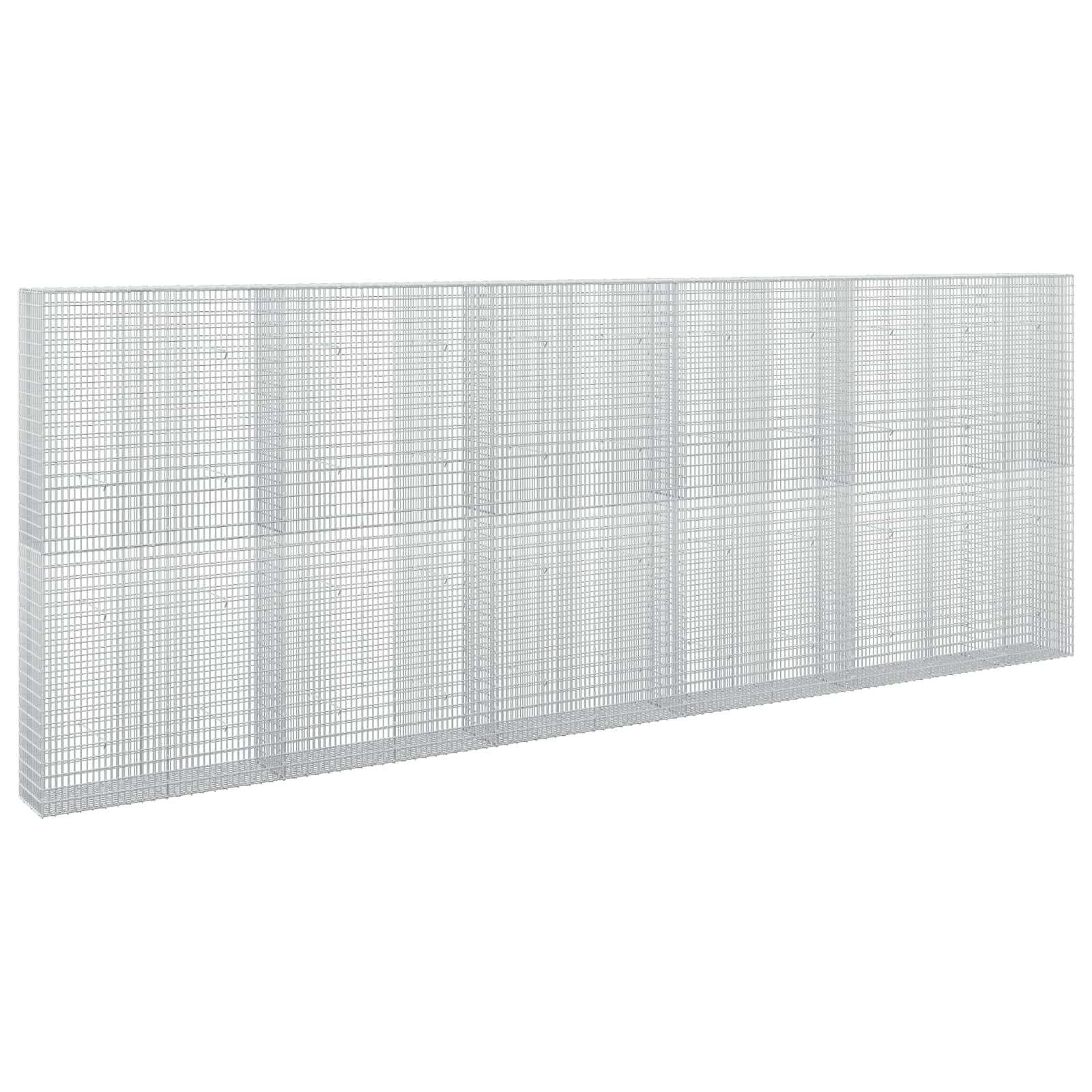 Gabione Mit 5 Mm Draht Und 5x2,5 Cm Maschen 550x30x200 Cm Vidaxl