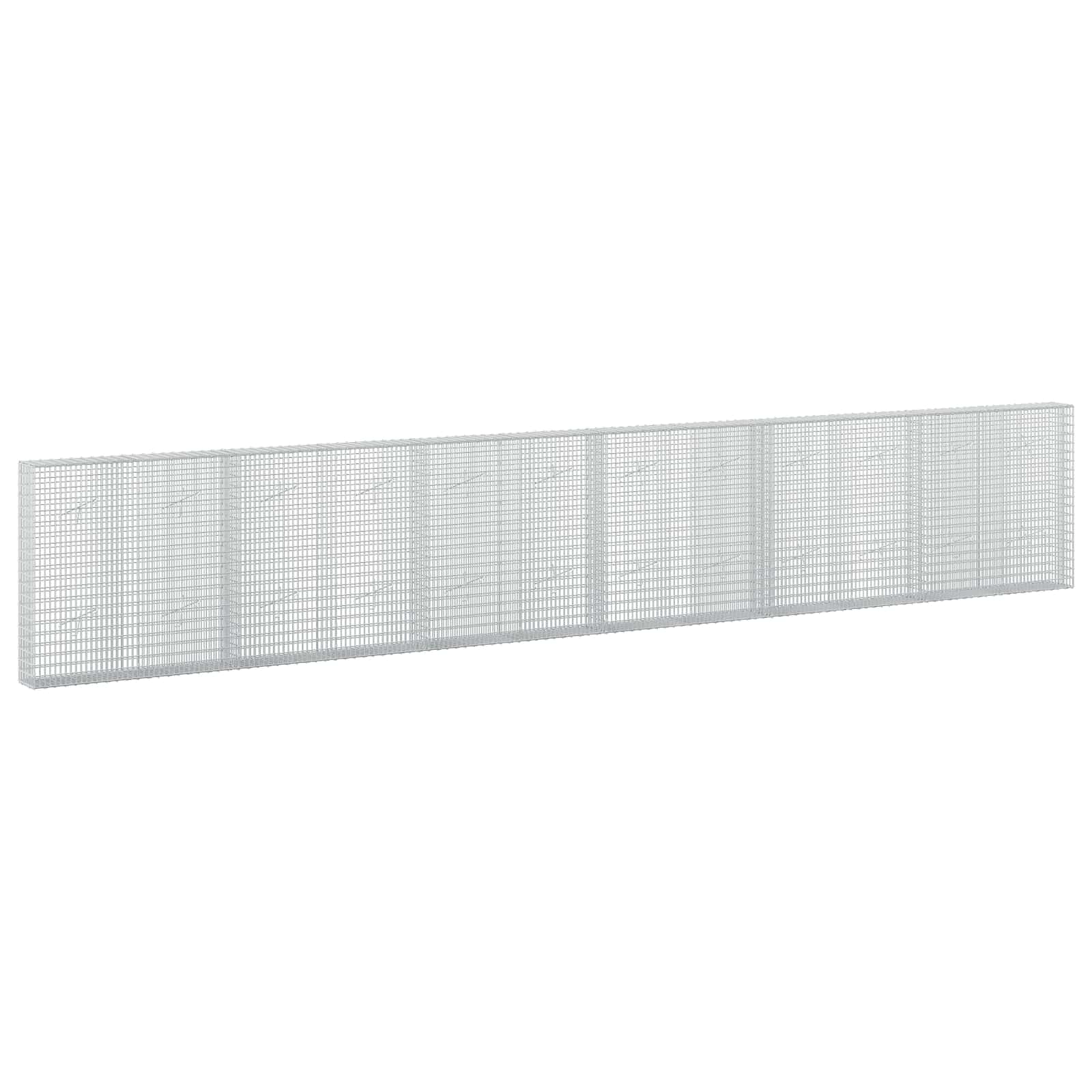 Gabione Mit 5 Mm Draht Und 5x2,5 Cm Maschen 600x20x100 Cm Vidaxl