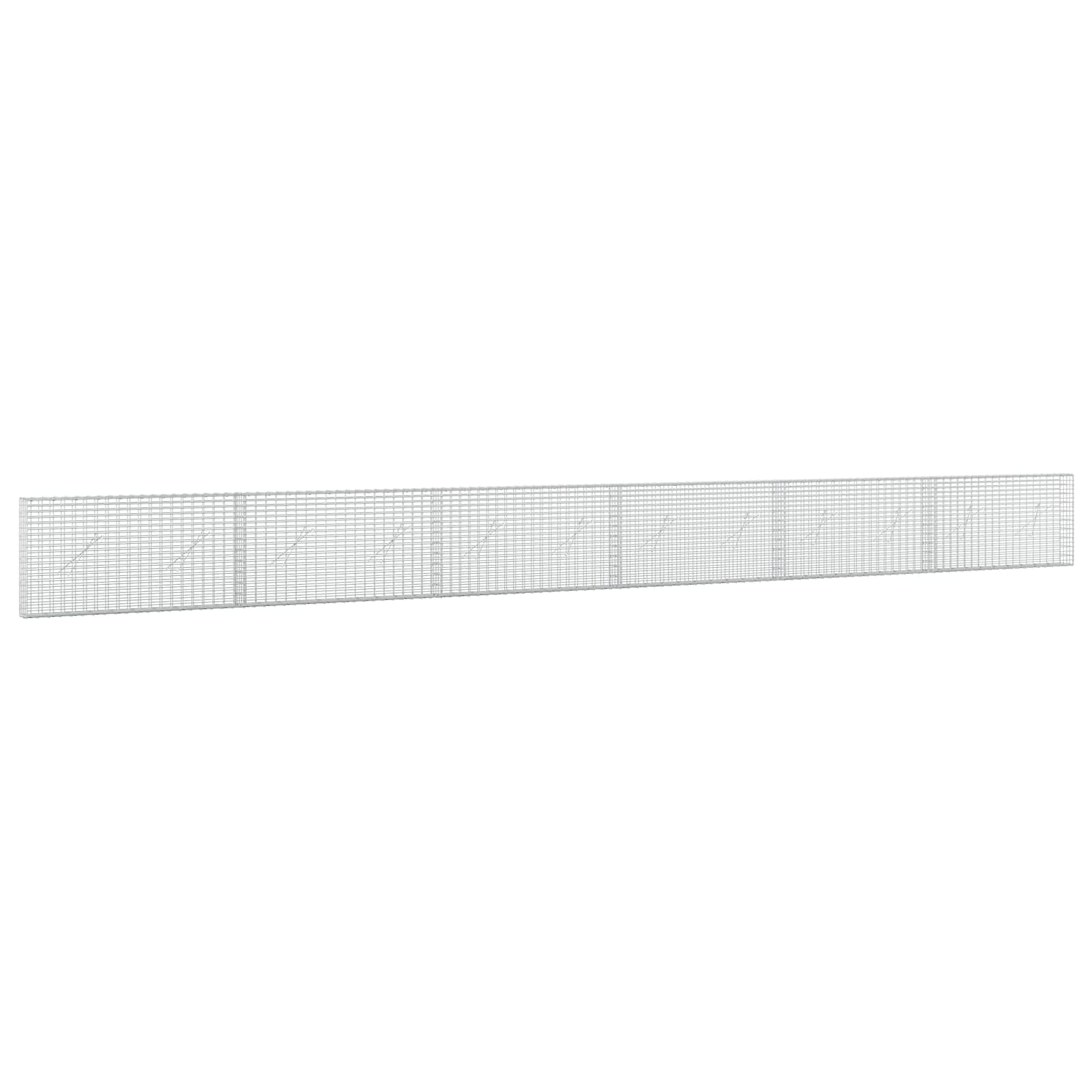 Gabione Mit 5 Mm Draht Und 5x2,5 Cm Maschen 600x10x50 Cm Vidaxl
