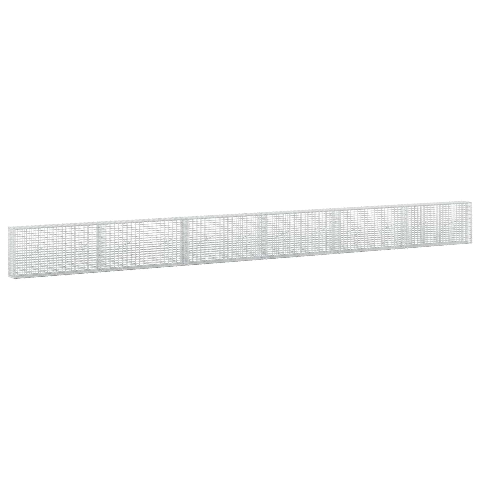 Gabione Mit 5 Mm Draht Und 5x2,5 Cm Maschen 600x20x50 Cm Vidaxl