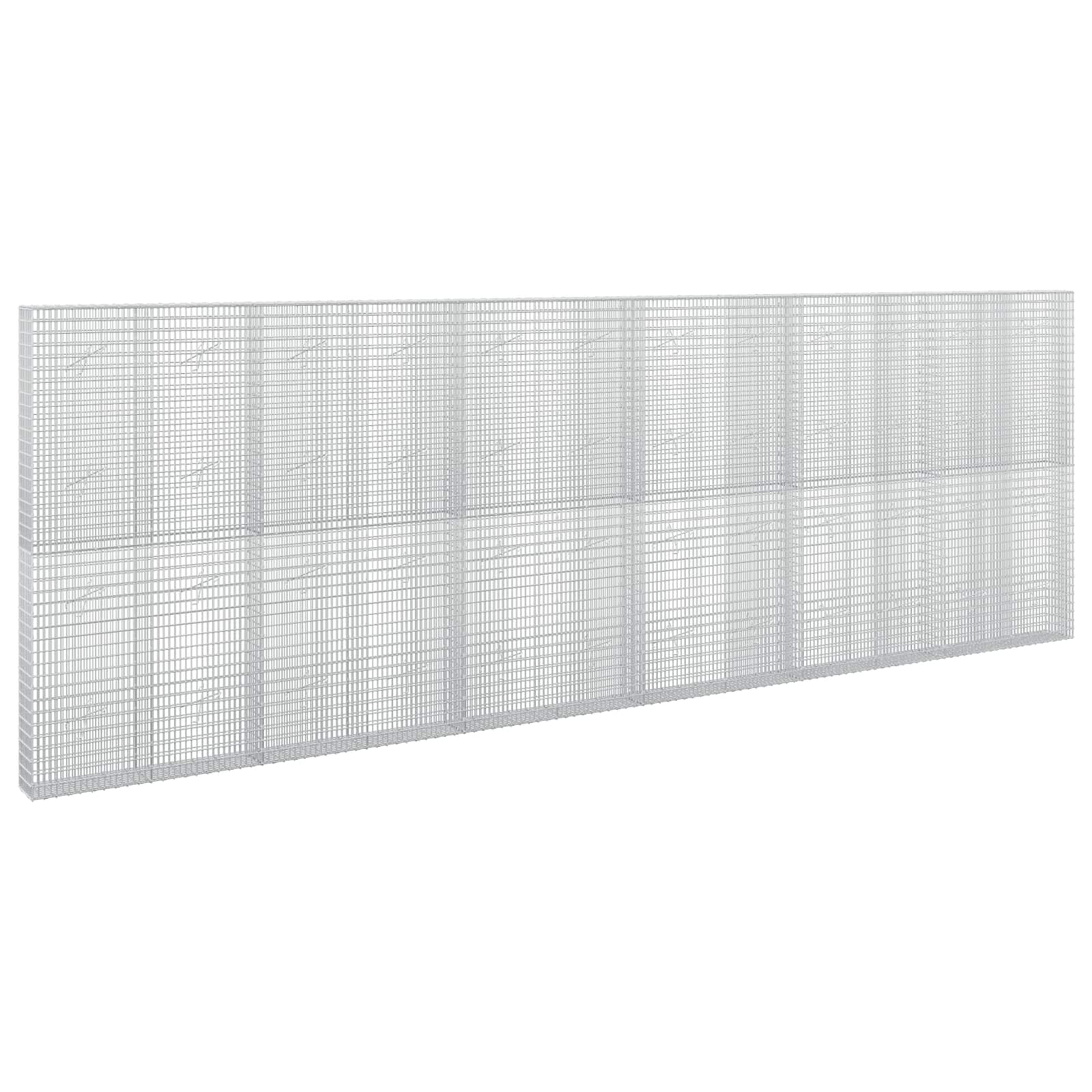 Gabione Mit 5 Mm Draht Und 5x2,5 Cm Maschen 600x20x200 Cm Vidaxl