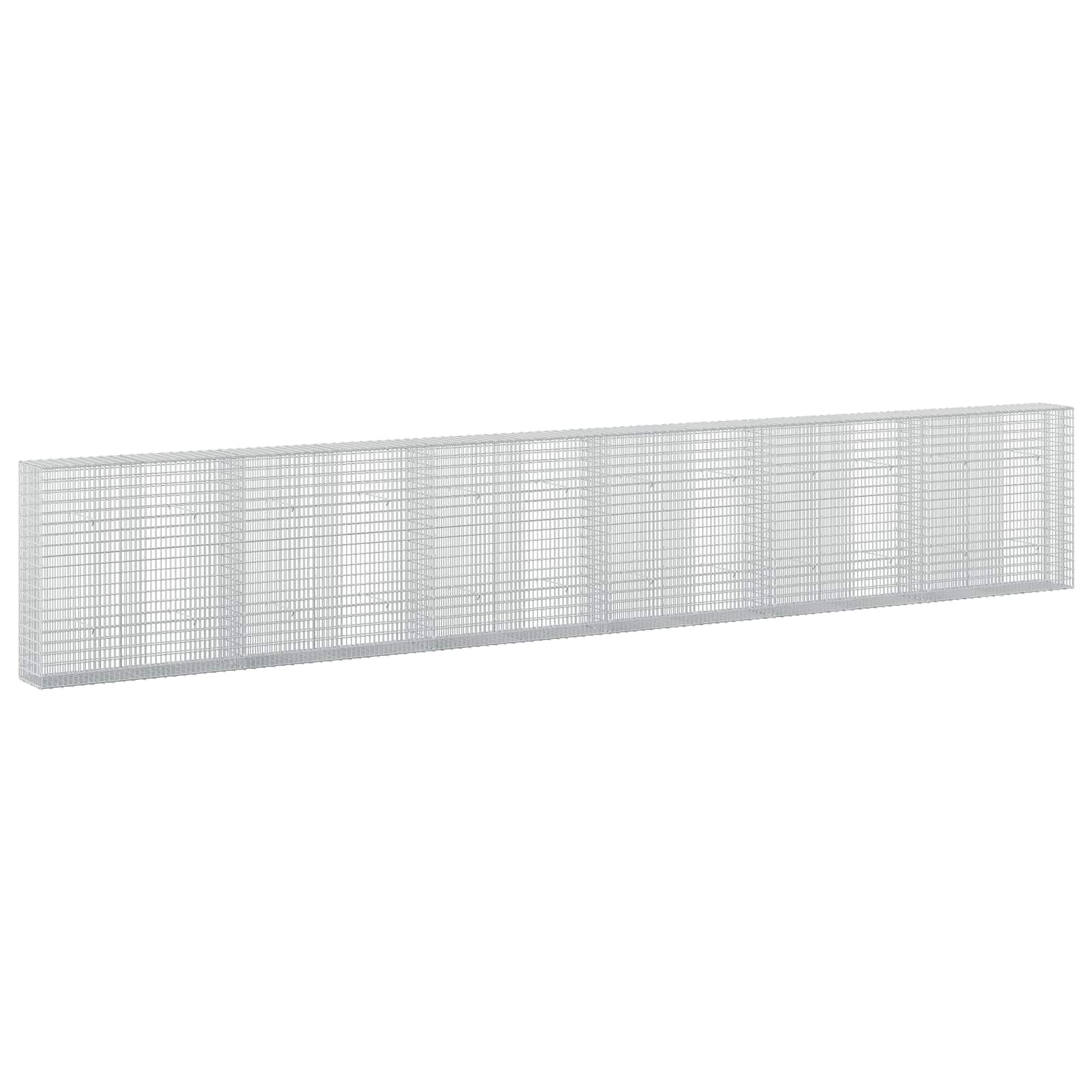 Gabione Mit 5 Mm Draht Und 5x2,5 Cm Maschen 600x30x100 Cm Vidaxl