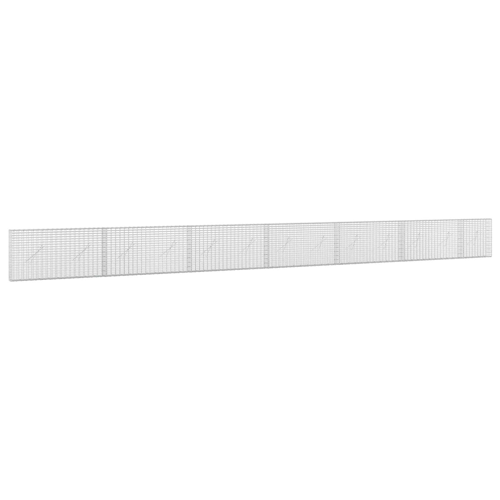 Gabione Mit 5 Mm Draht Und 5x2,5 Cm Maschen 650x10x50 Cm Vidaxl