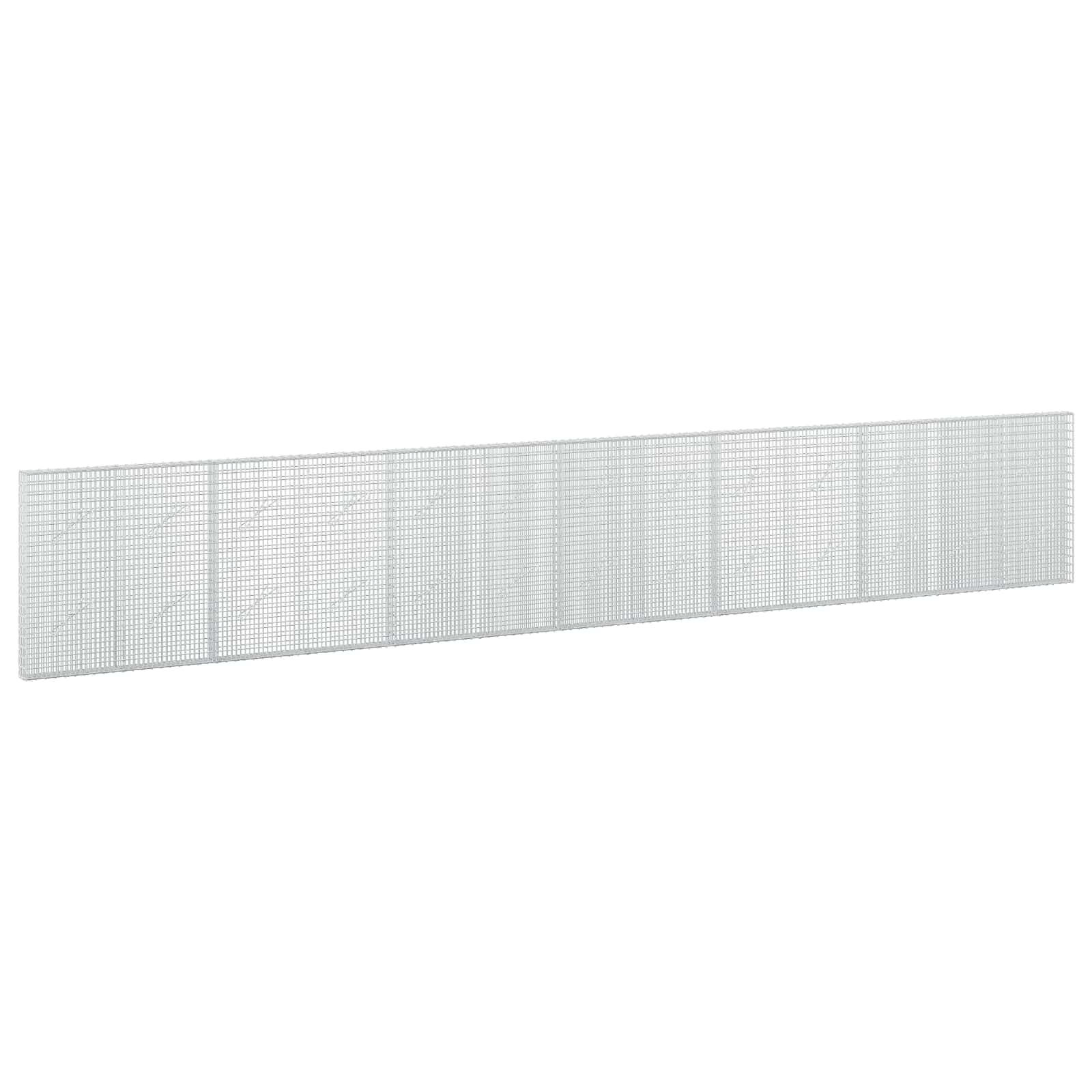 Gabione Mit 5 Mm Draht Und 5x2,5 Cm Maschen 650x10x100 Cm Vidaxl