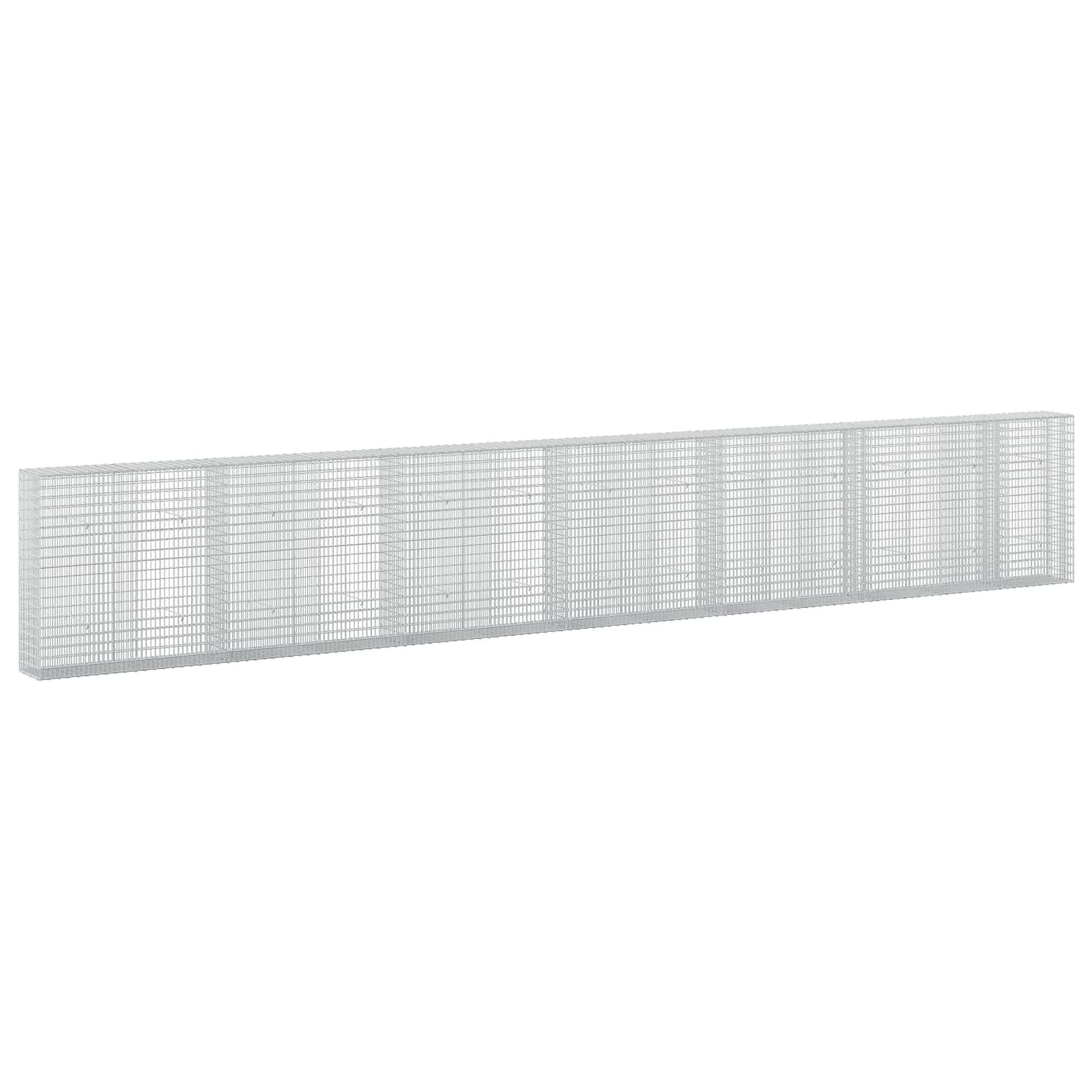 Gabione Mit 5 Mm Draht Und 5x2,5 Cm Maschen 650x30x100 Cm Vidaxl