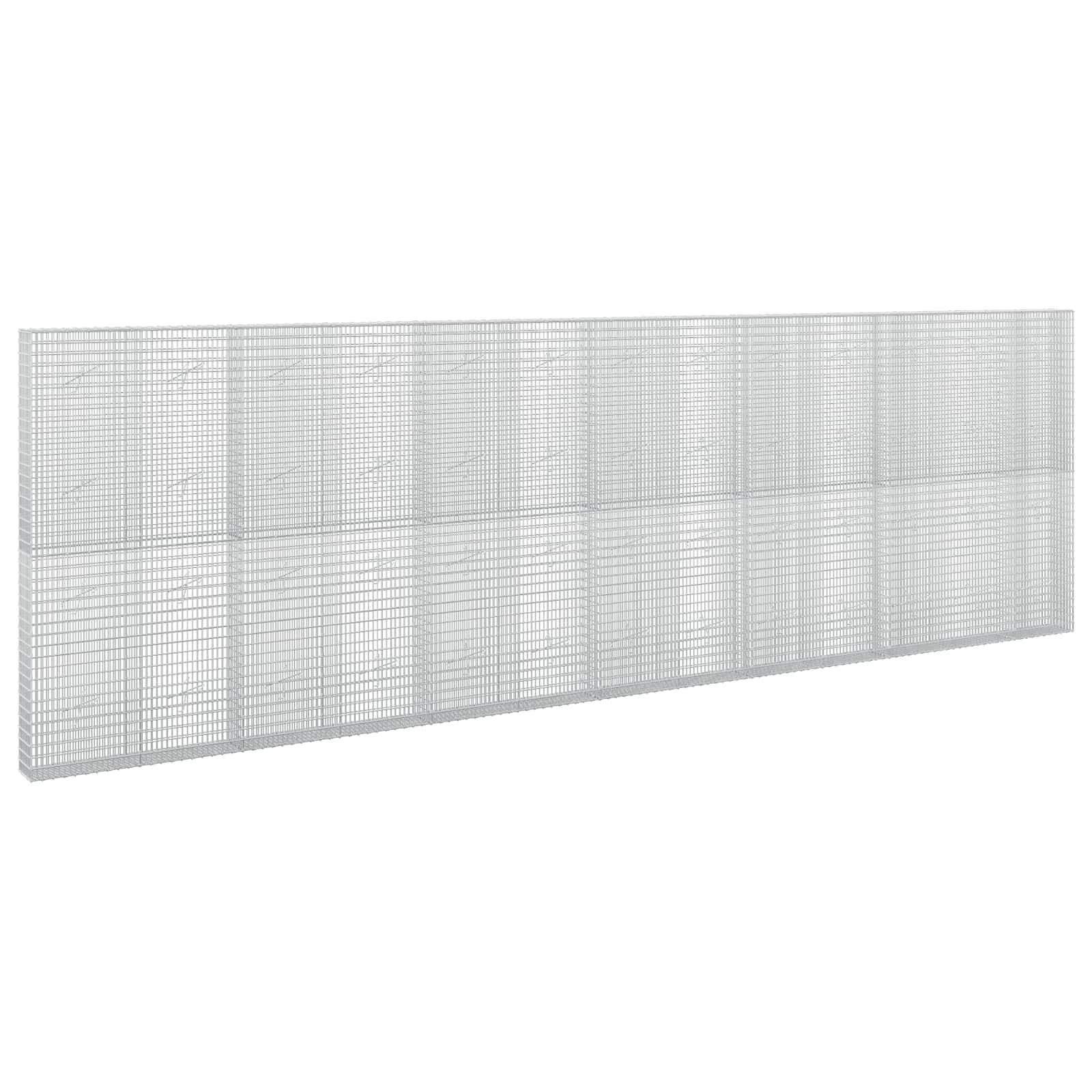 Gabione Mit 5 Mm Draht Und 5x2,5 Cm Maschen 650x20x200 Cm Vidaxl