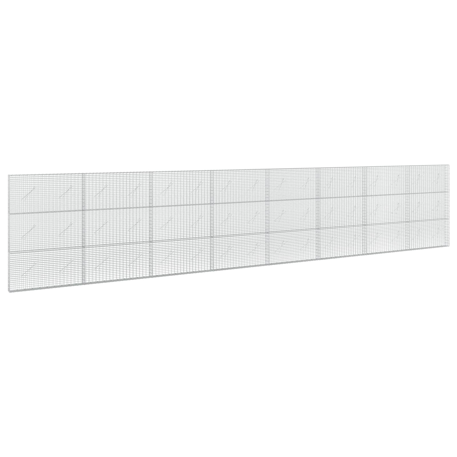 Gabione Mit 5 Mm Draht Und 5x2,5 Cm Maschen 800x10x150 Cm Vidaxl