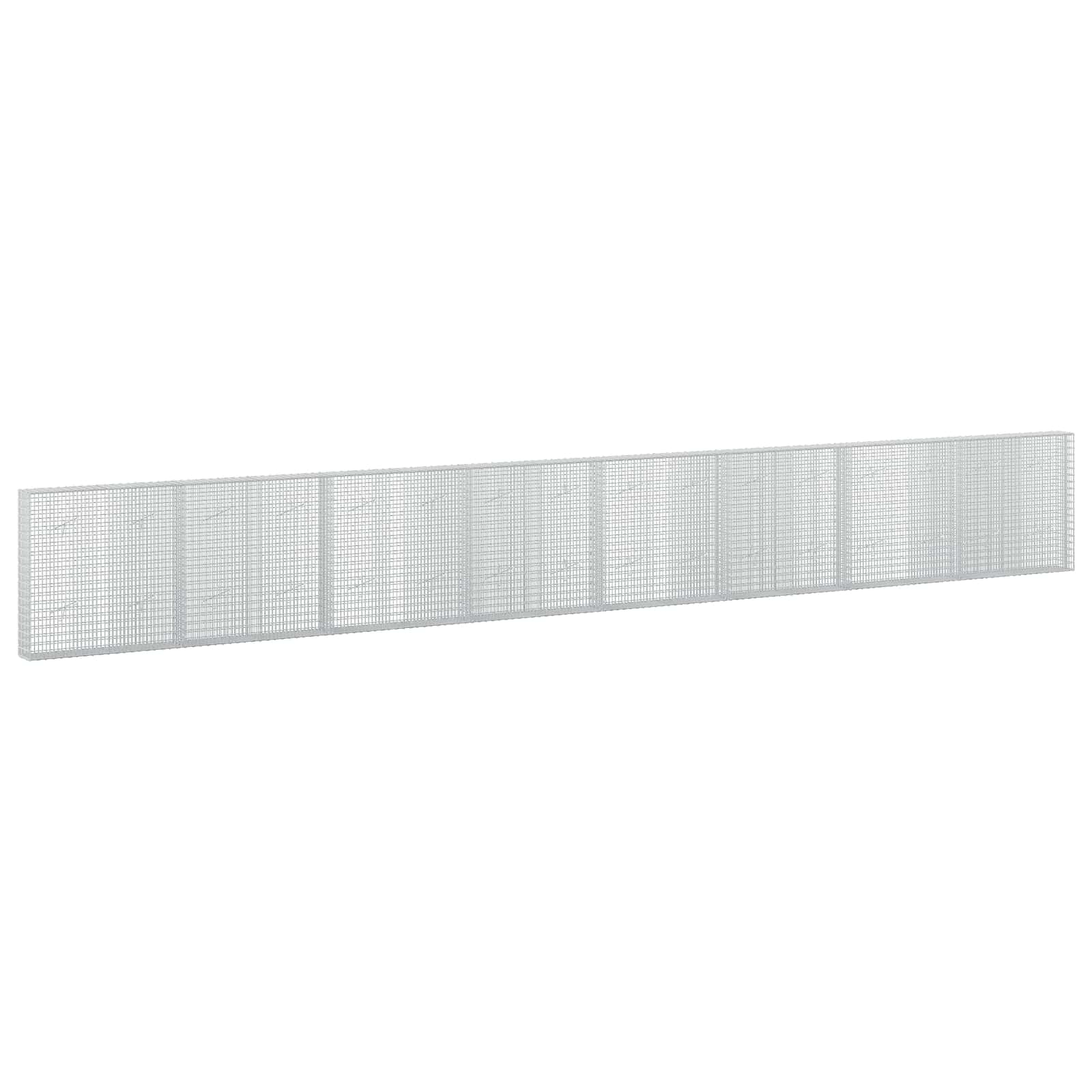 Gabione Mit 5 Mm Draht Und 5x2,5 Cm Maschen 800x20x100 Cm Vidaxl