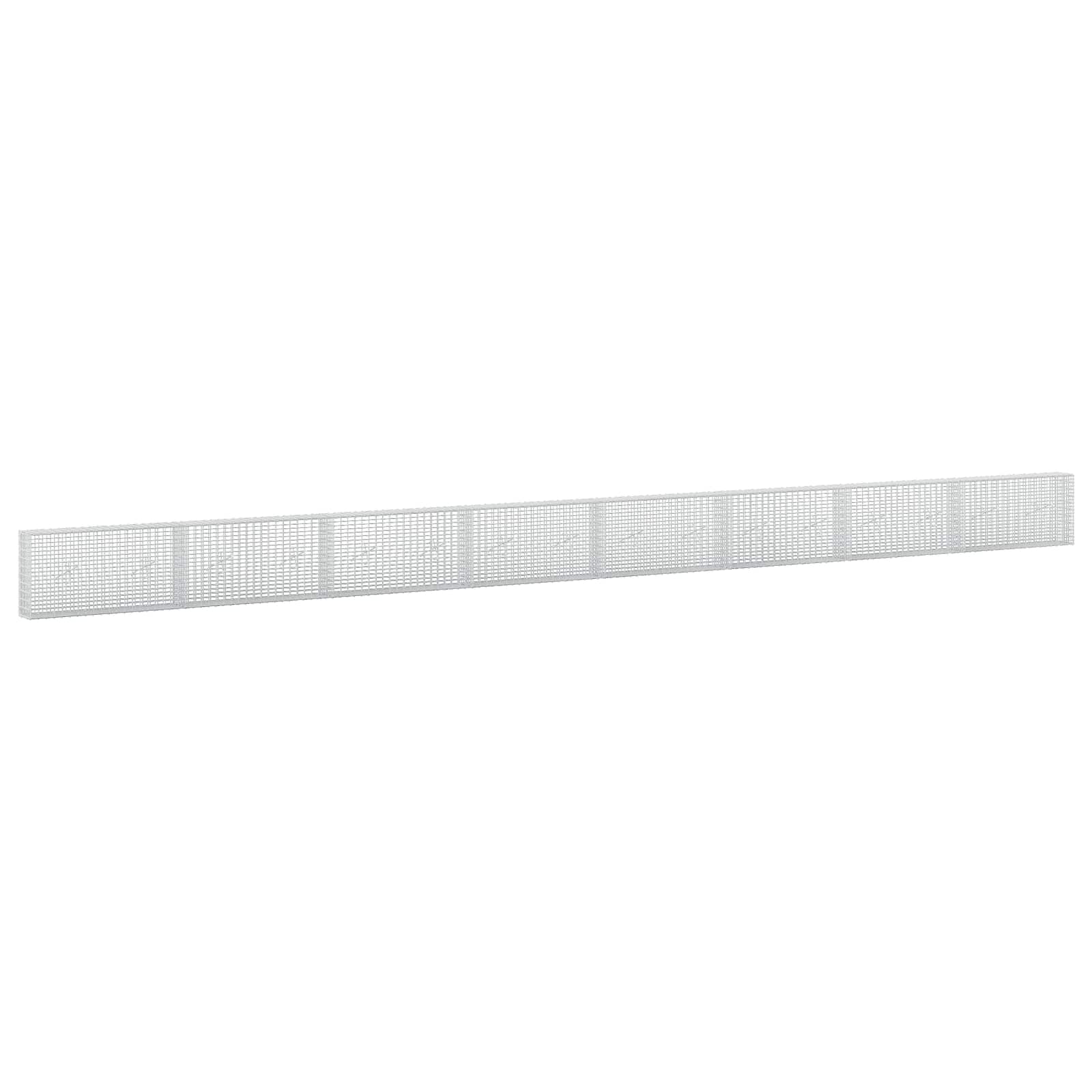 Gabione Mit 5 Mm Draht Und 5x2,5 Cm Maschen 800x20x50 Cm Vidaxl