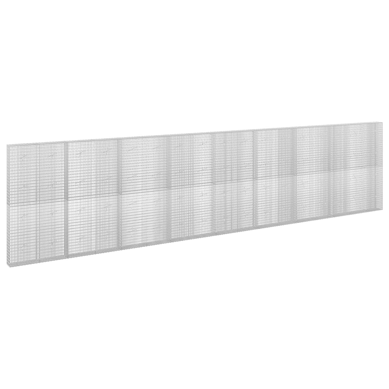 Gabione Mit 5 Mm Draht Und 5x2,5 Cm Maschen 850x20x200 Cm Vidaxl