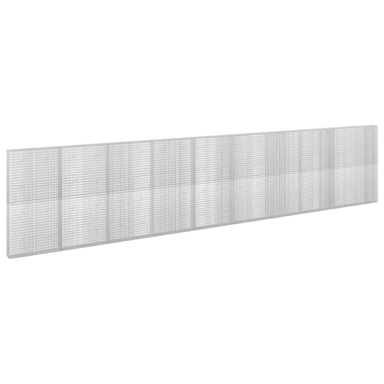 Gabione Mit 5 Mm Draht Und 5x2,5 Cm Maschen 950x20x200 Cm Vidaxl