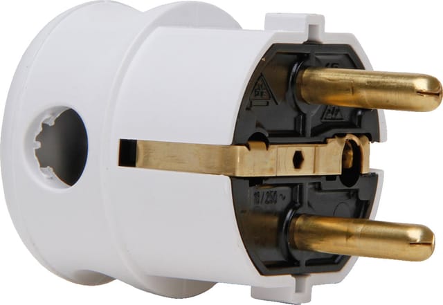 Erdungsstecker Seiteneinstieg Kunststoff RA CEE 7 VII Weiß - 178501051 [50 Stück]