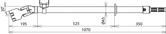 Dehn Sicherungszange gewinkelt für bis zu 36KV D30-90mm L 1070mm - 765050 Bild 2