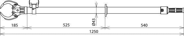 Dehn gerade Sicherung Zange bis zu 36KV D30-90mm L1250mm - 765041 Bild 2