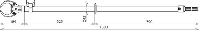 Dehn Gerade Sicherungszange L=1500mm Un bis zu 36kv - 765042 Bild 2