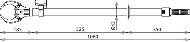 Dehn Sicherungszange gerade Un bis zu 36KV D 30-90mm L 1060mm - 765040 Bild 2