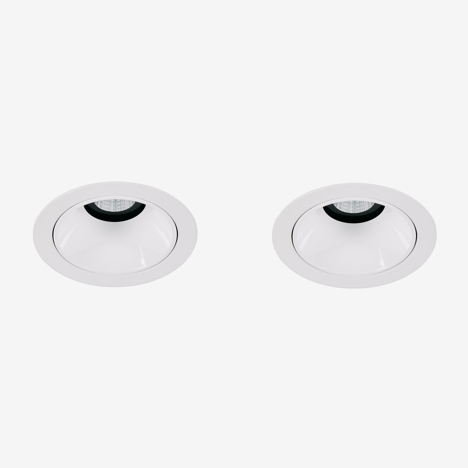 Sklum Pack Mit 2 Led-einbau-downlights Mit Runden Rahmen Ø7 Cm Aus Aluminium Orelva Weiss