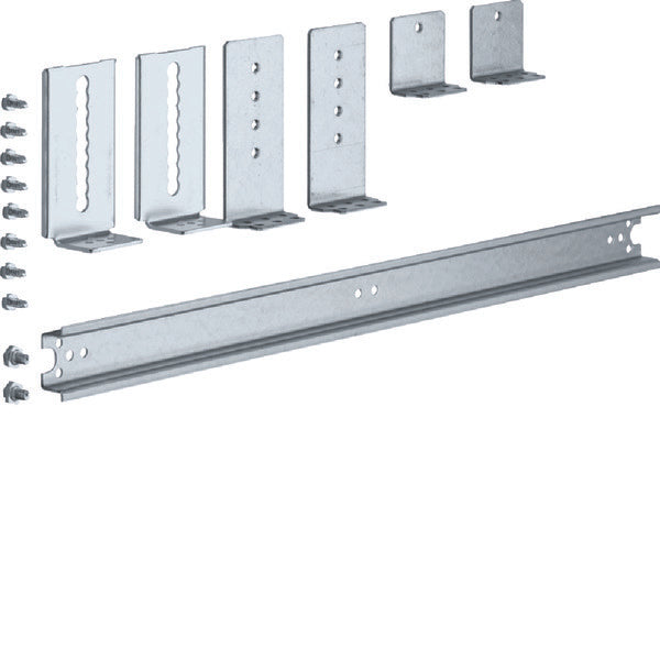 Hager Universal DIN Schiene Montage 500mm Stahl 2 Feld Kit - UZ02B3