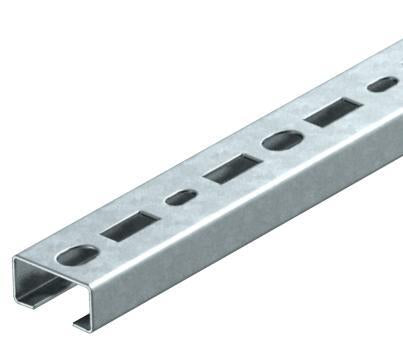 Perforierte C-Profil Schiene 200x35x18mm Stahl - 1104268 [2 Stück]