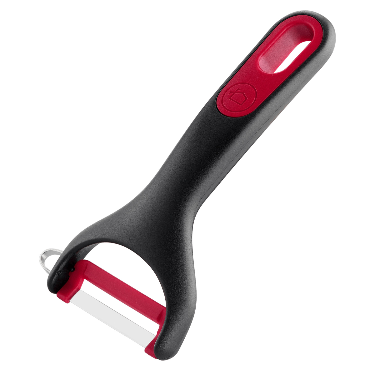 Lagostina 010301000007 Schäler Gemüse Schwarz, Rot