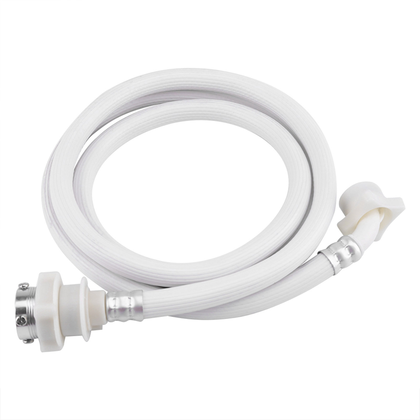 M Langer, Weißer, Flexibler Pvc-wasserzulaufschlauch Für Waschmaschinen Mit Anschlüssen