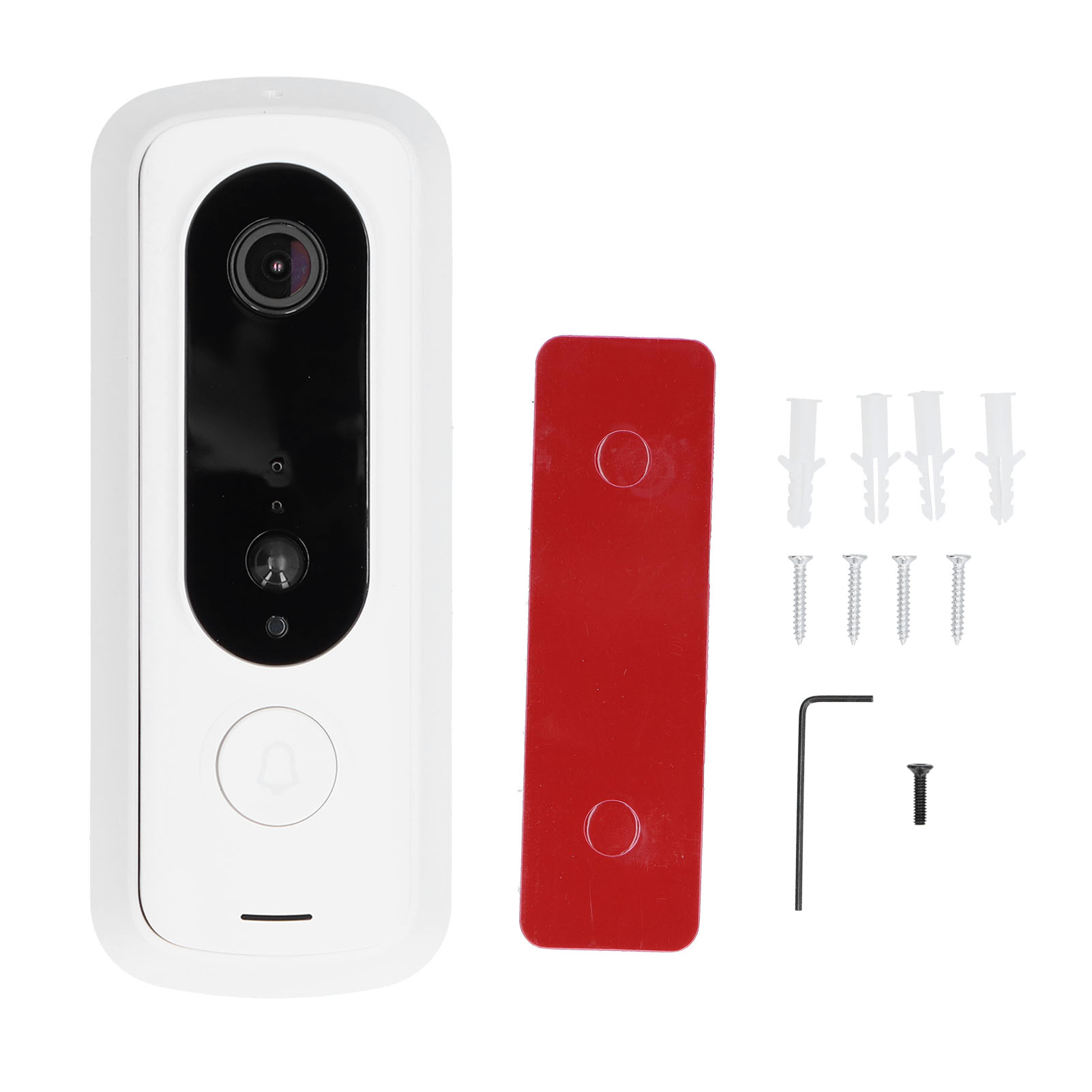 H2 720p Mini-türklingel, Energiesparend, Kabellos, Wlan-video-gegensprechanlage Für Zuhause Und Büro, Weiß
