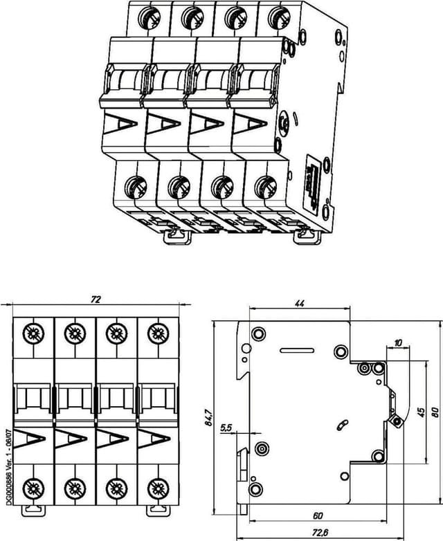 Eaton Faz 3P+N Mcb Leitungsschutzschalter 20A B-Kurve 15kA - 278950
