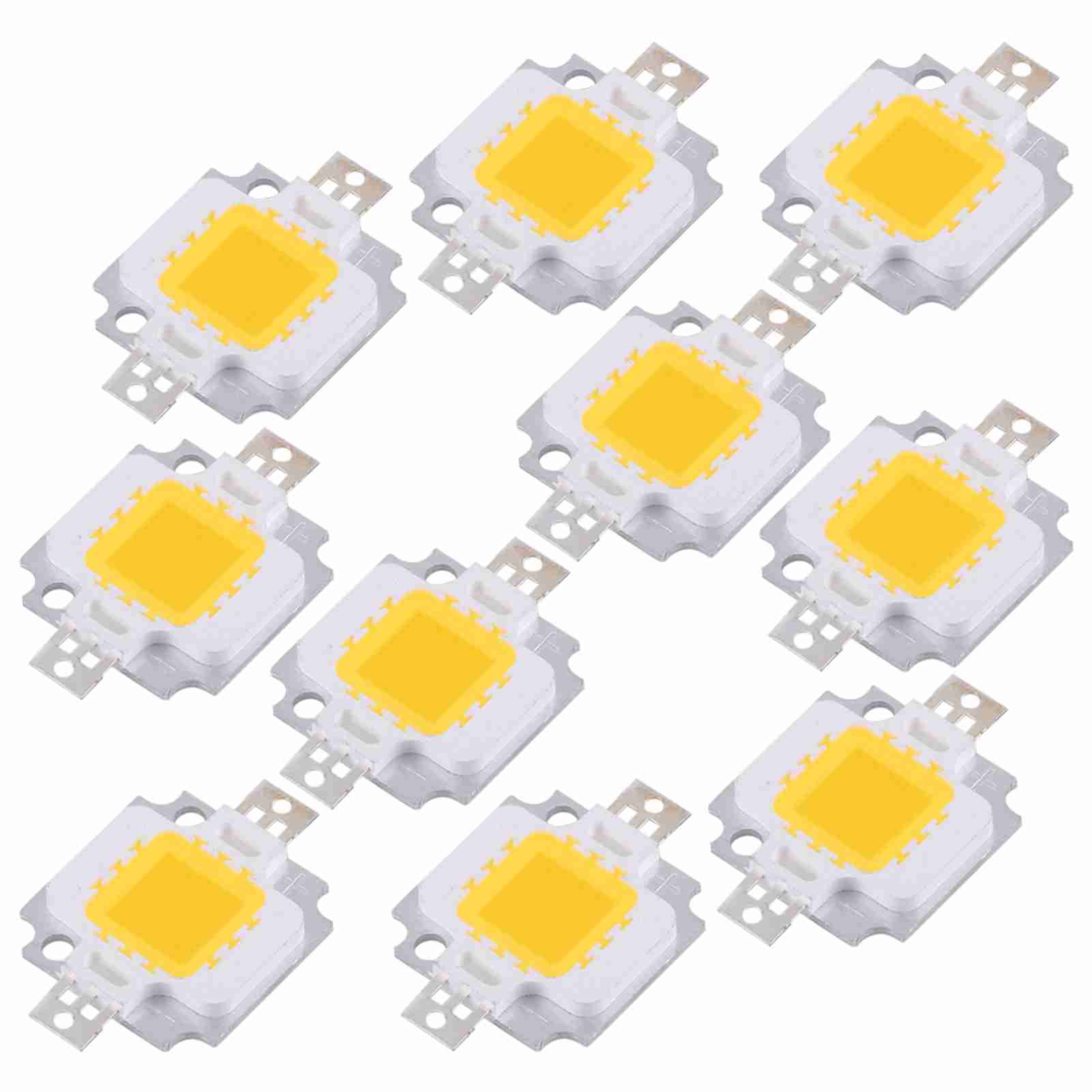 10 Stück Smd Cob 10w 9-10v Dc Led-chip Als Ersatz Für Warmweiße Spotlampen