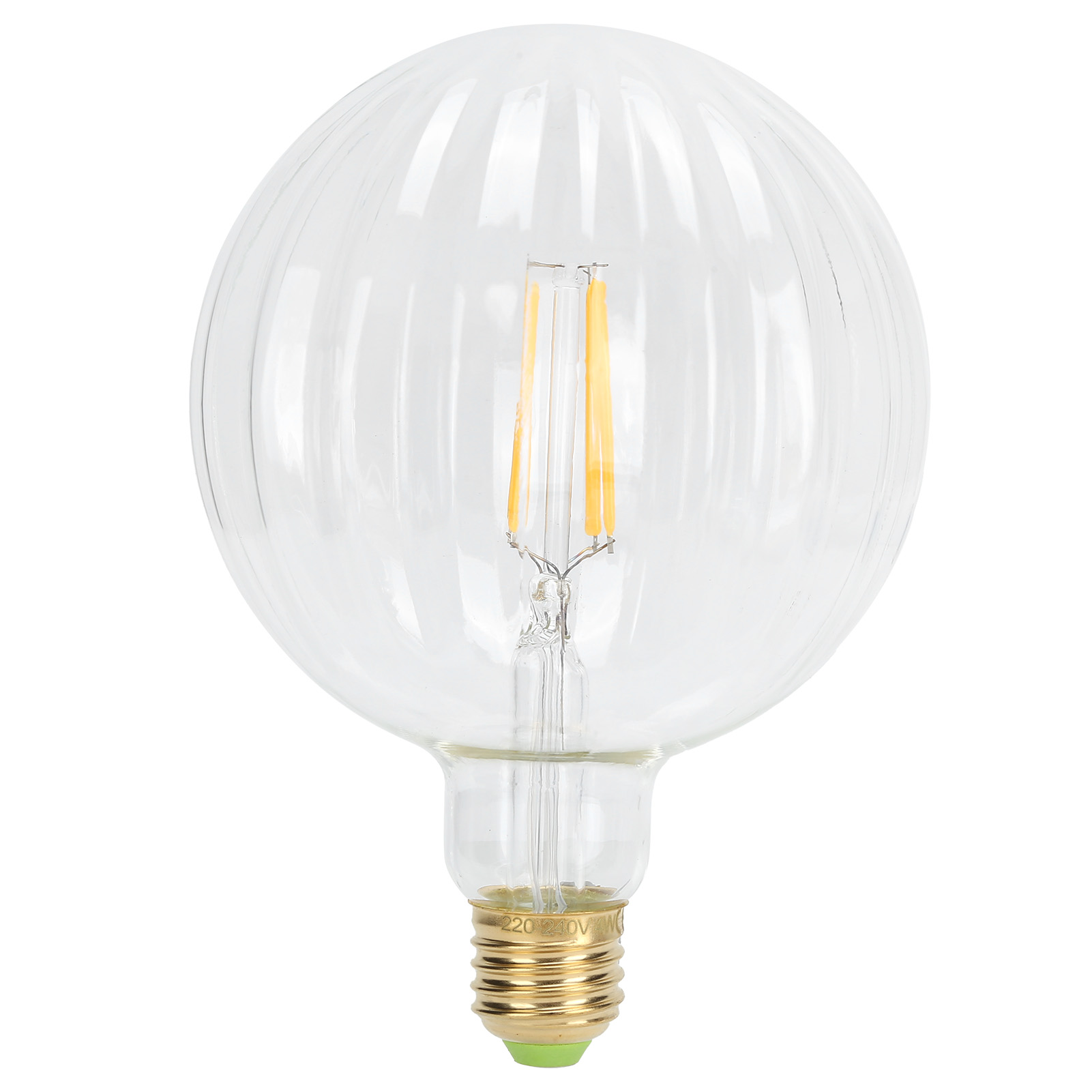 G125 4w E27 Led-lampe, Wassermelonenform, Flexibler Glühfaden, Warmweißes Licht, 220v, Innendekoration, Klarglas