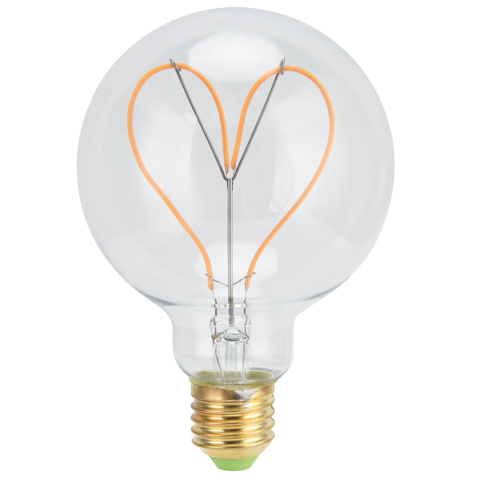 Herzförmige Retro-led-lampe G95 E27 4w 110v, Dimmbar, Dekoratives Licht Für Schlafzimmer/café, Warmweiß