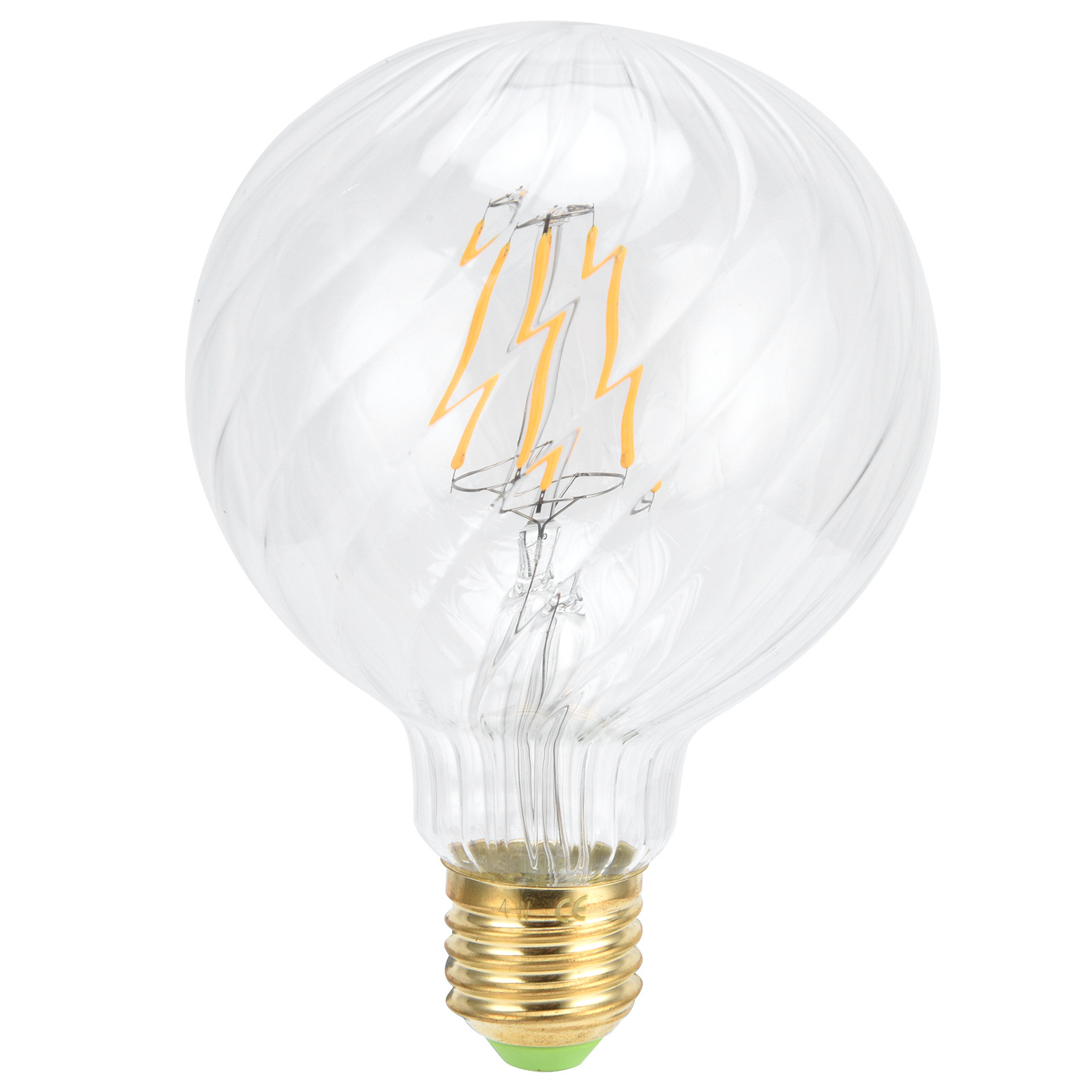 G95 E27 4w Dimmbare Led-glühbirne Mit Dekorativem Glühfaden, Warmweißes Licht Für Hotel/café