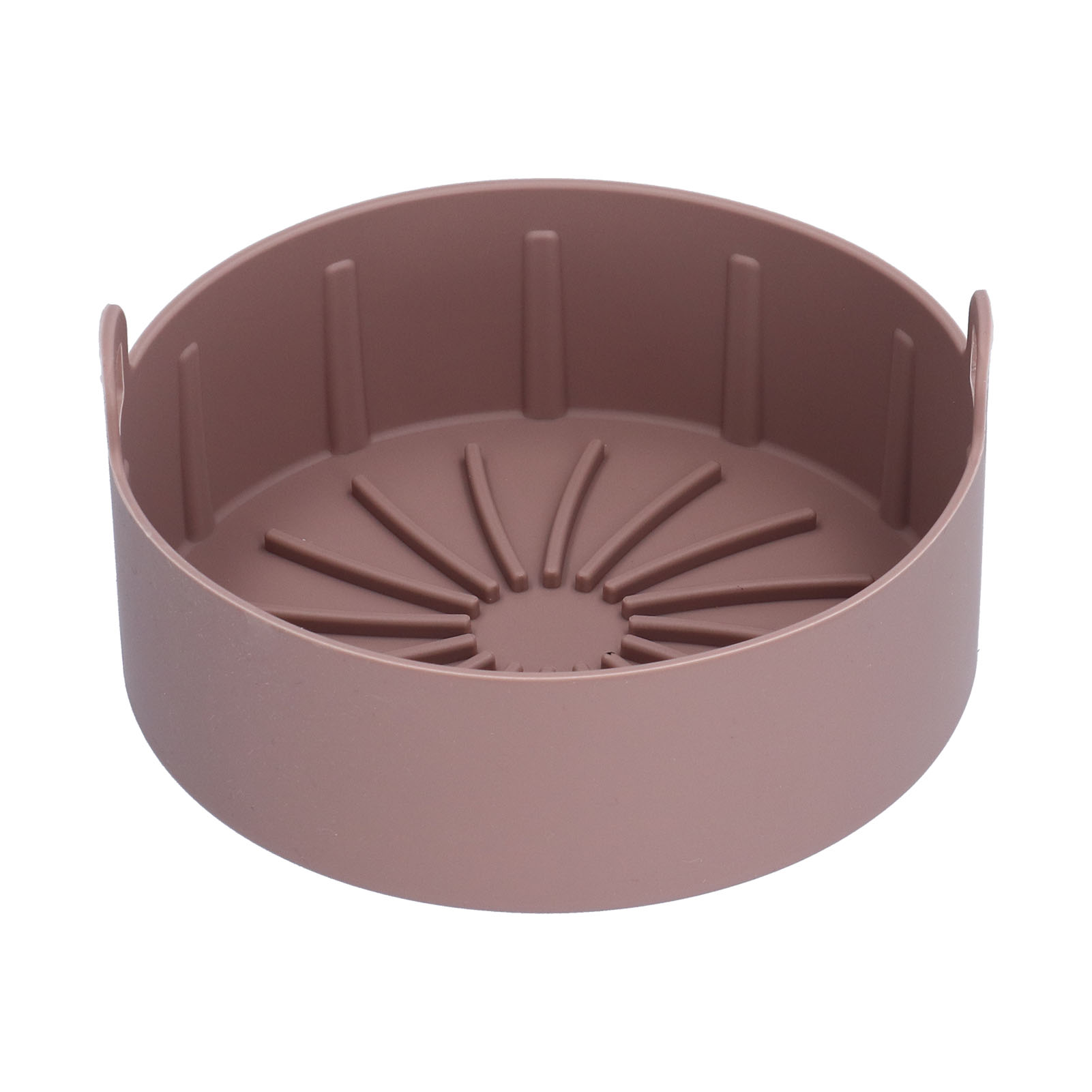 Wiederverwendbare Silikon-bratpfanne Für Elektrische Fritteusen, Küchenbratblech, Kochzubehör -20℃ Bis 220℃ (16 Cm Braun)