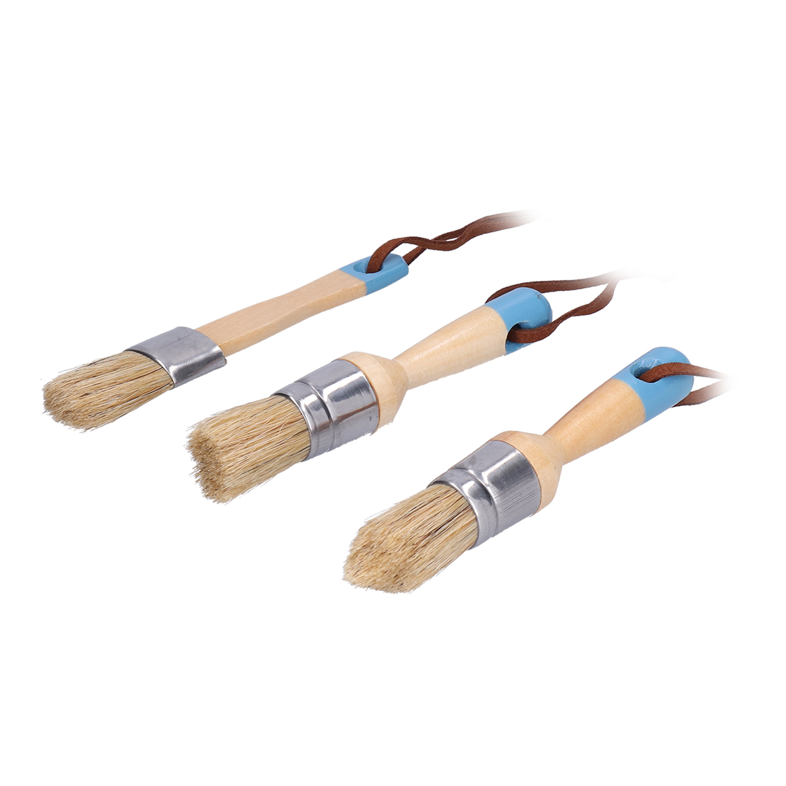 Set Mit 3 Pinseln Mit Buchenholzgriff Für Möbel, Wände, Malprojekte, Heimwerkerarbeiten Und Wohndekoration