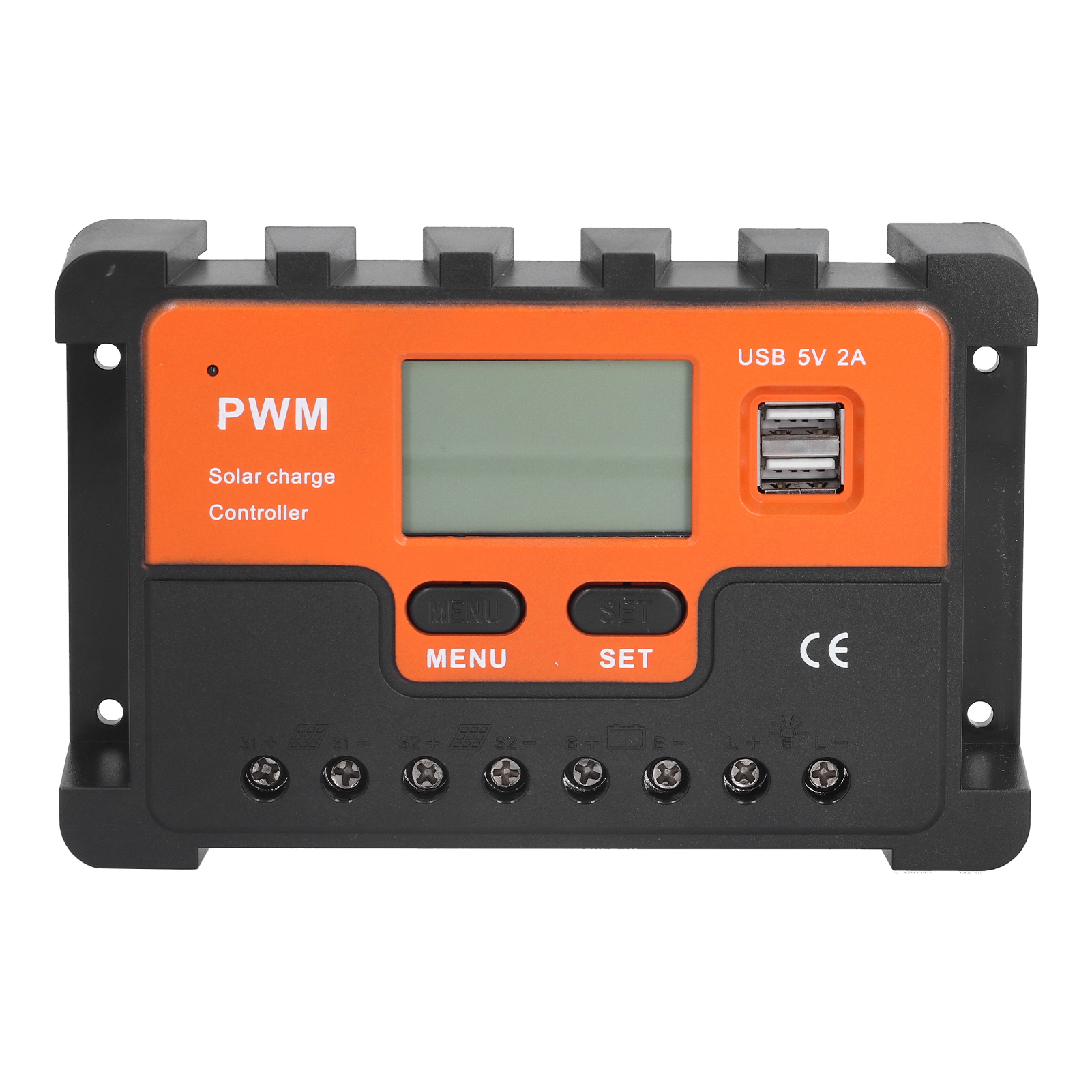 12v/24v 30a Solarregler Mit Schutzschaltung, Zwei Usb-anschlüssen Und Einstellbarem Lcd-bildschirm