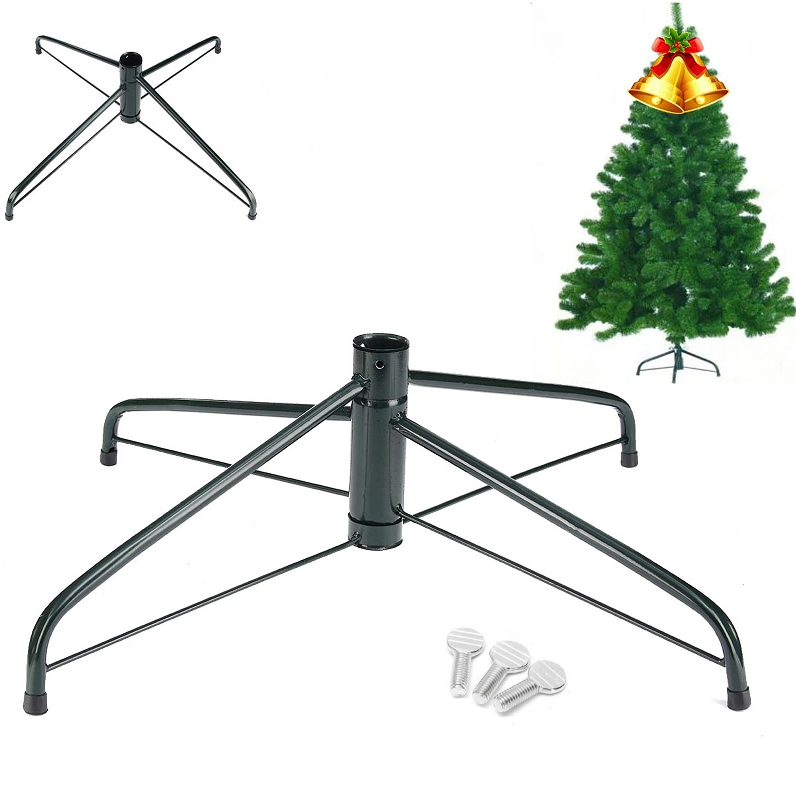 Weihnachtsbaumständer, Dreibeinstativ Aus Eisen, Stabiler Metallfuß Für Heim- Und Partydekorationen, 50 Cm