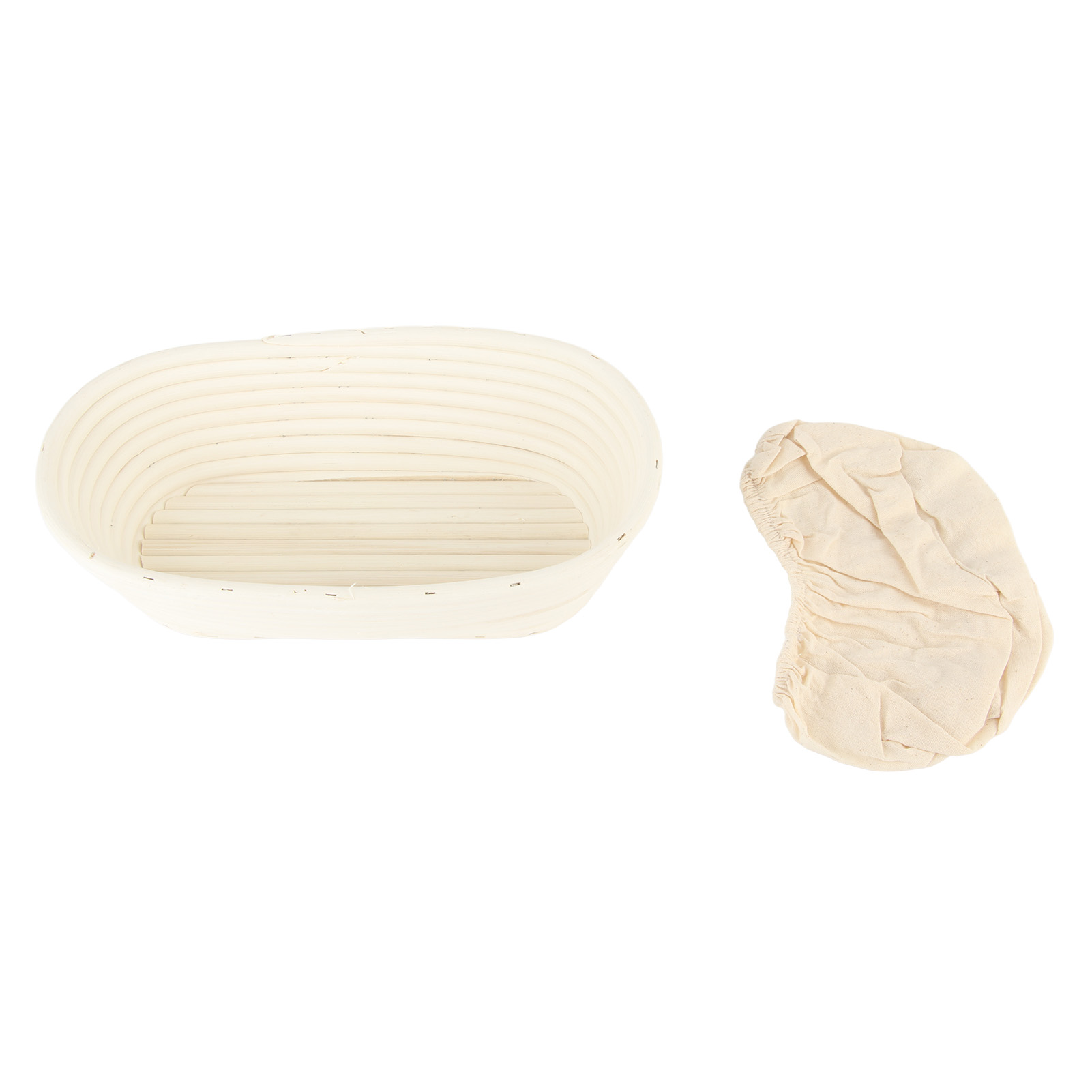 Handgefertigter, Ungebleichter Fermentationskorb Aus Natürlichem Zuckerrohr, Backteig-set, 27,5 X 14 X 8 Cm