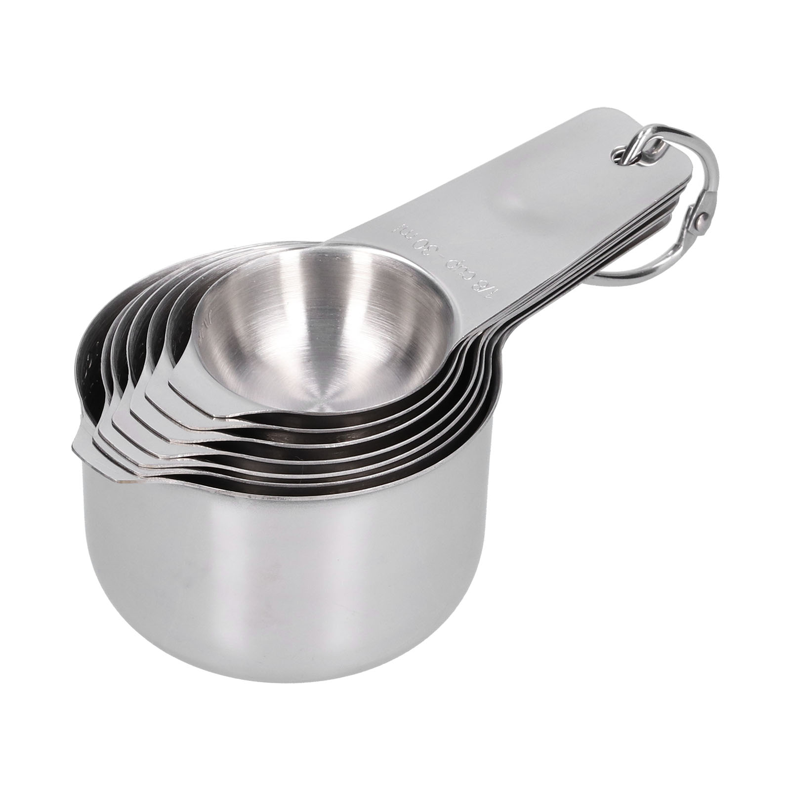 Set Mit 7 Messlöffeln Aus Edelstahl 304 Mit Skala, Ideal Zum Kochen Und Backen.