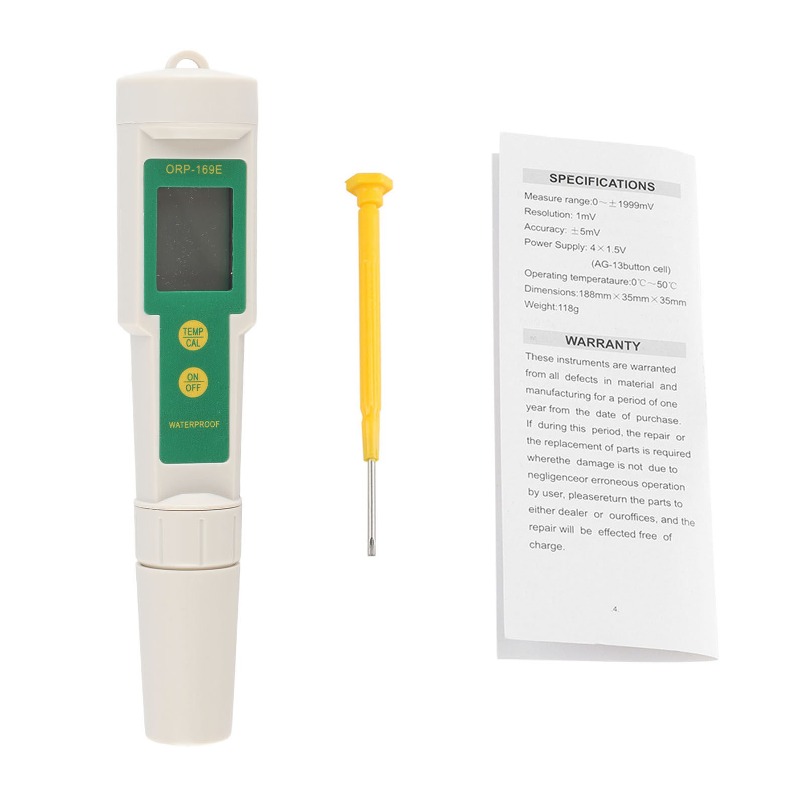 2-in-1 Digitaler Orp-/temperaturtester Für Aquarien, Schwimmbäder, Hydrokulturen Und Wasserüberwachung