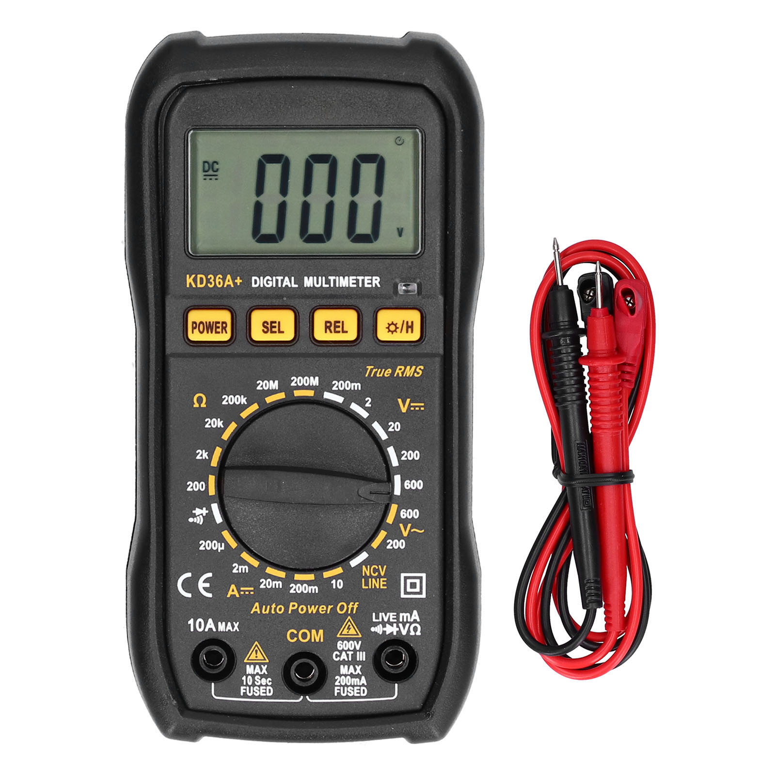 Kd36a+ Multifunktions-smart-digital-ac/dc-multimeter Mit Lcd-display, Ncv, True-rms-spannungs- Und Strommessung