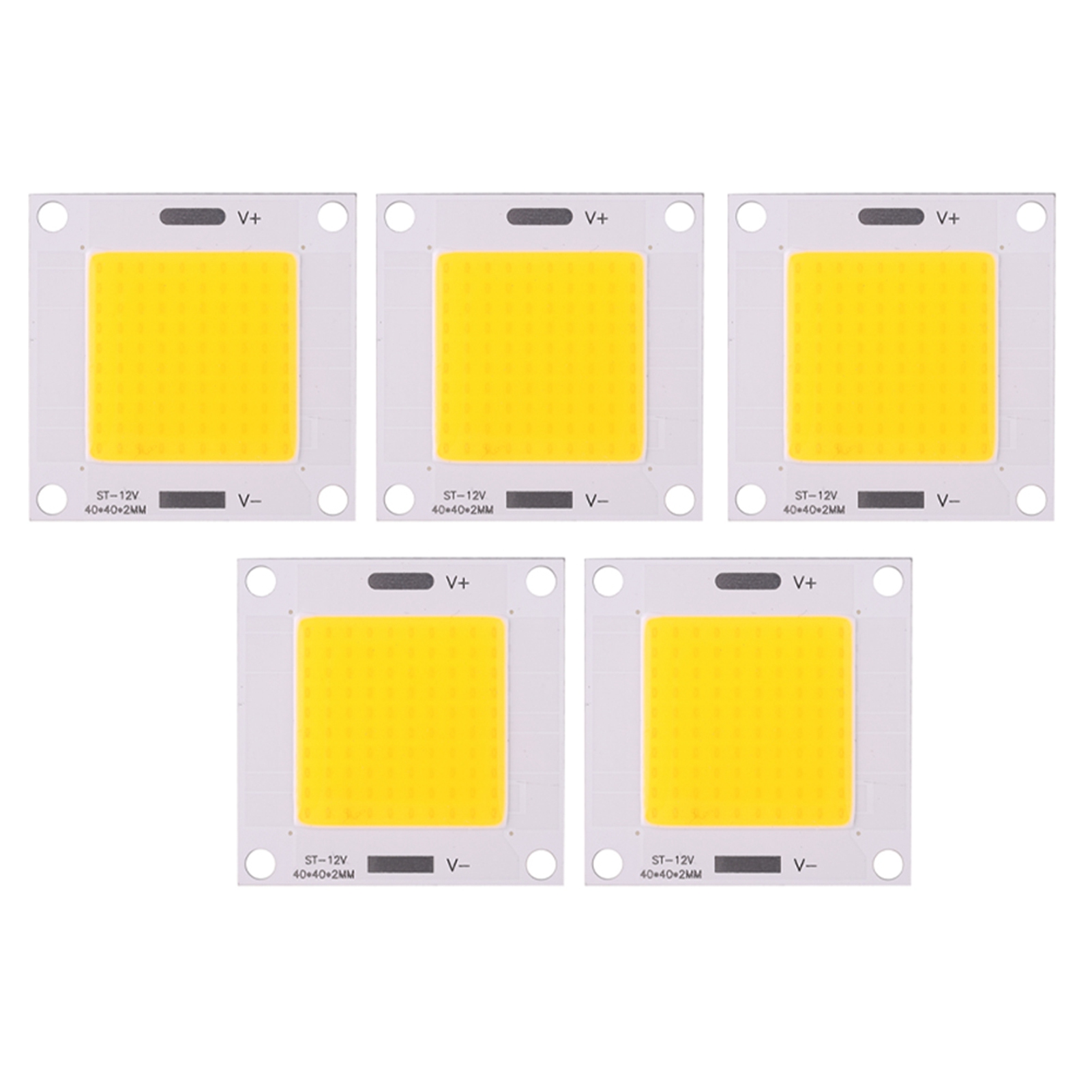Packung Mit 5 Hochleistungs-50w-cob-led-chips Für Diy-glühbirnen Und Strahler (warmweiß)