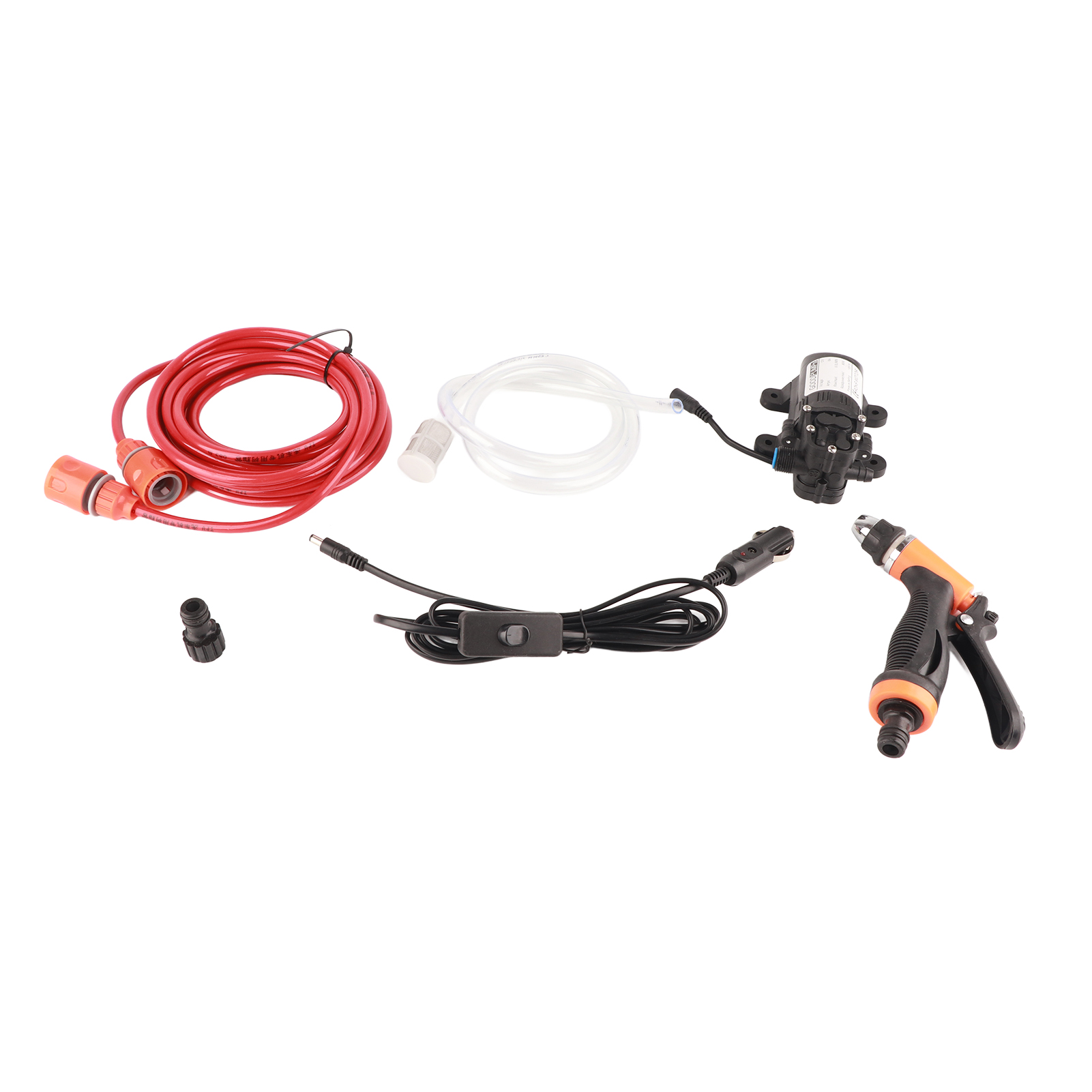 12v Tragbarer Hochdruck-elektro-autowascher Mit Wasserpumpe Und Spritzpistole – Waschset