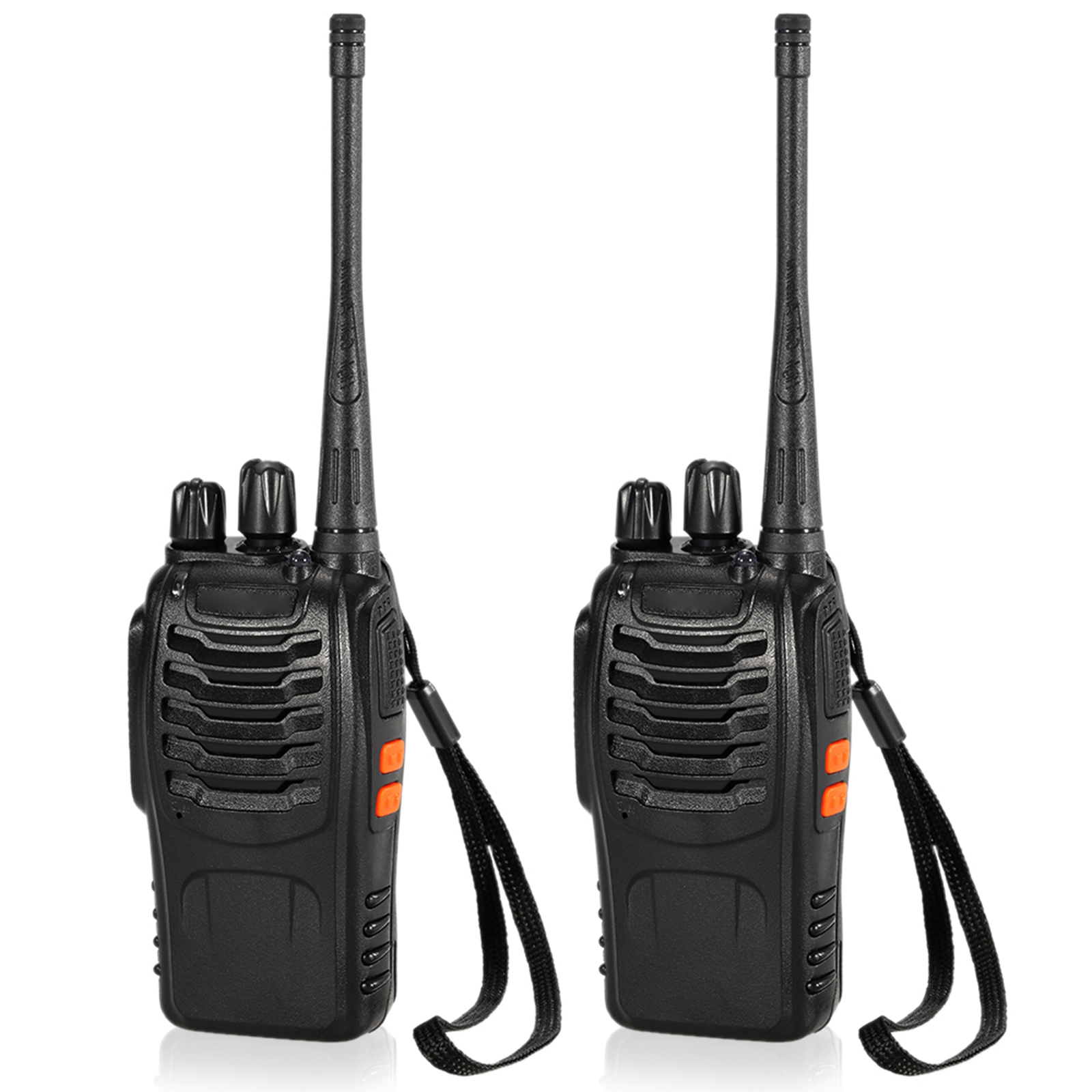 Set Aus 2 Tragbaren Uhf 400-470 Mhz 16-kanal-zweiweg-funkgeräten Mit Großer Reichweite, 1500 Mah Akku Und Taschenlampe.