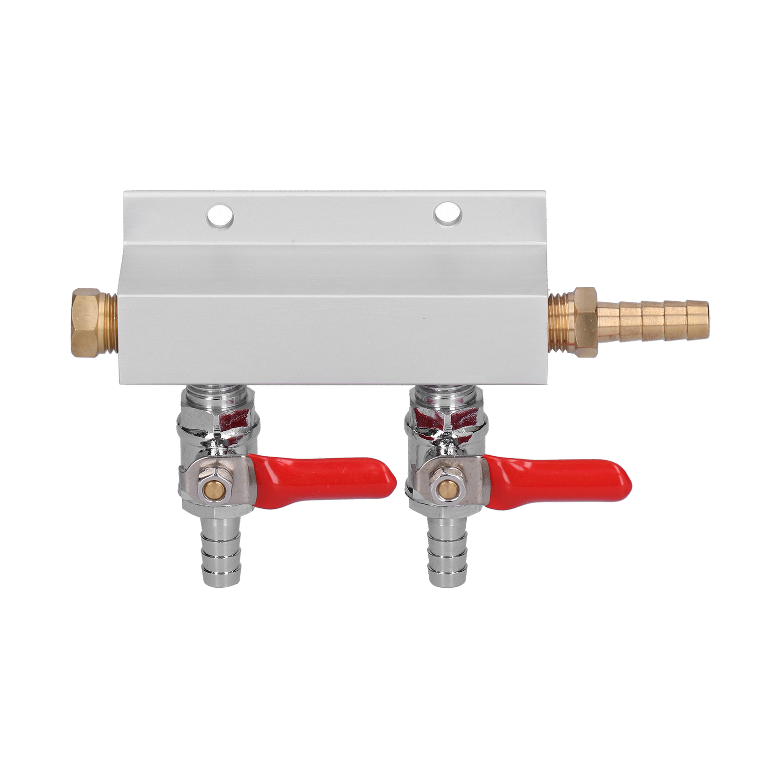 2-wege-co2-gasverteiler Mit Integrierten 5/16"-rückschlagventilen Für Bier, Aluminium, Messing Und Edelstahl