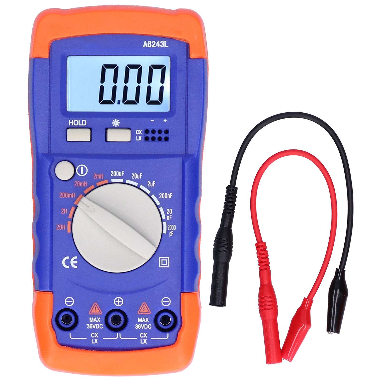 A6243l Multifunktions-kapazitätstester, Präzise, Energiesparend, Intelligentes Digitalmessgerät, Abs, 254 G, 140 X 70,6 X 31 Mm, 9-v-batterie Nicht Im Lieferumfang Enthalten