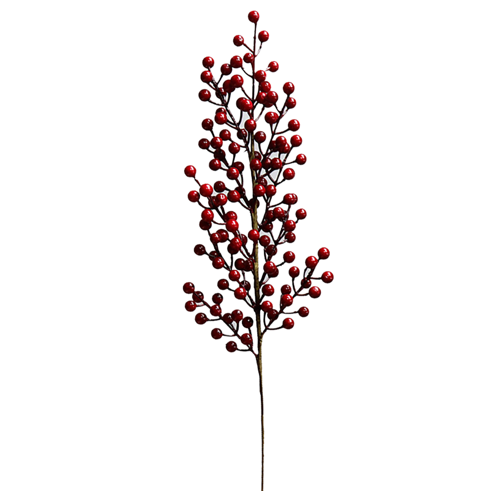 Künstlicher Dunkelroter Beerenzweig, 70 Cm, Künstlicher Stechpalmenzweig Mit Beeren, Für Weihnachten, Feiertage, Heimdekoration, Vasenarrangement