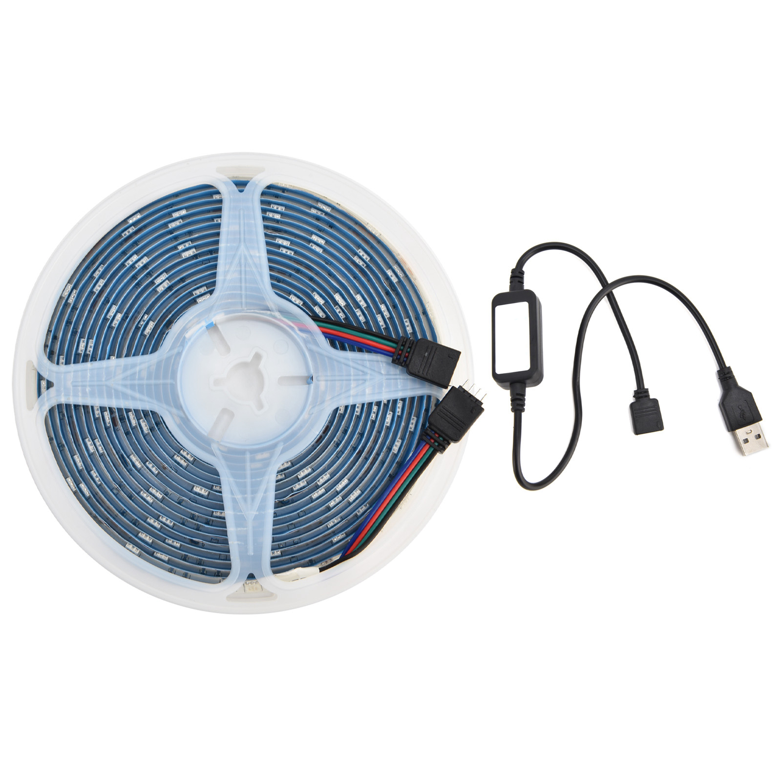 M Rgb-led-streifen Mit Einstellbarem Usb-netzteil, Bluetooth-app-steuerung, Musikmodus Und Flexiblem Band