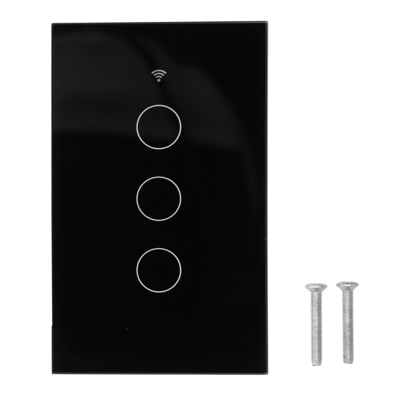 Berührungsschalter Für Vernetzte Beleuchtung, Fernsteuerbar, 3 Module, Us-standard, Kompatibel Mit Tuya Zigbee, 100–240 V, Schwarz